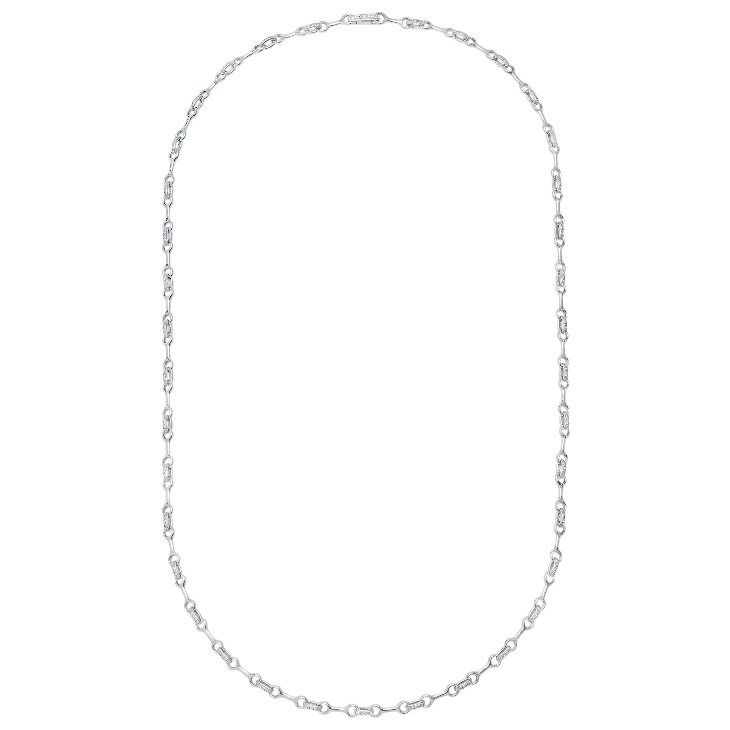 10 mm Double Beam Chain Necklace with Pave Connectors - Gabriela Artigas + CO