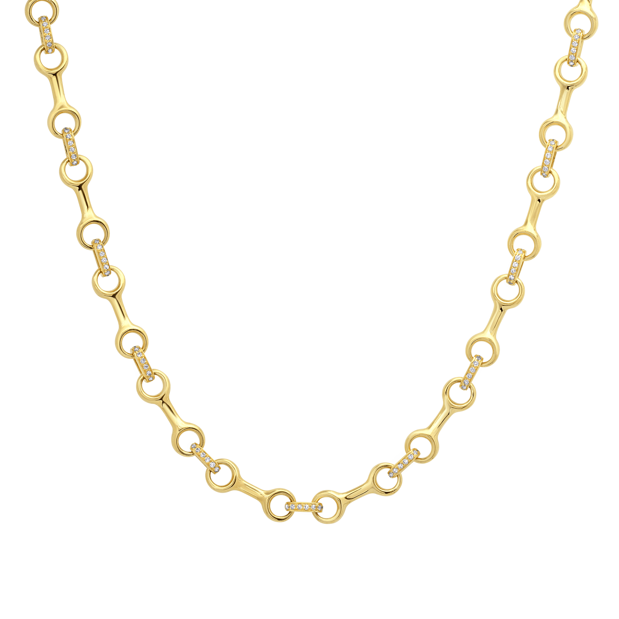 15 MM + 20 MM Double Beam Pavé Diamond Connector Necklaces - Gabriela Artigas + CO