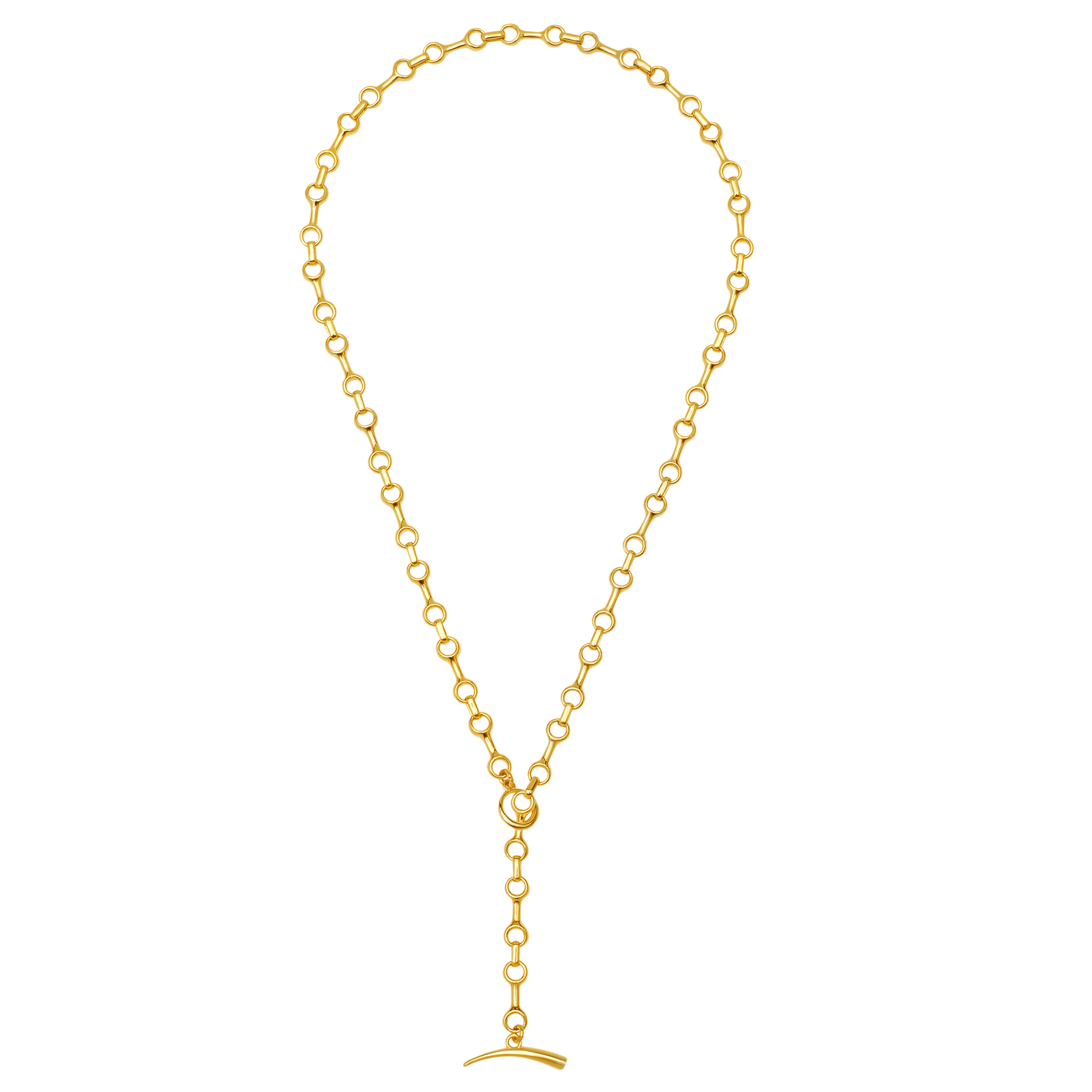 15 MM + 20 MM Fine Double Beam Chain Necklace with Tusk Clasp - Gabriela Artigas + CO