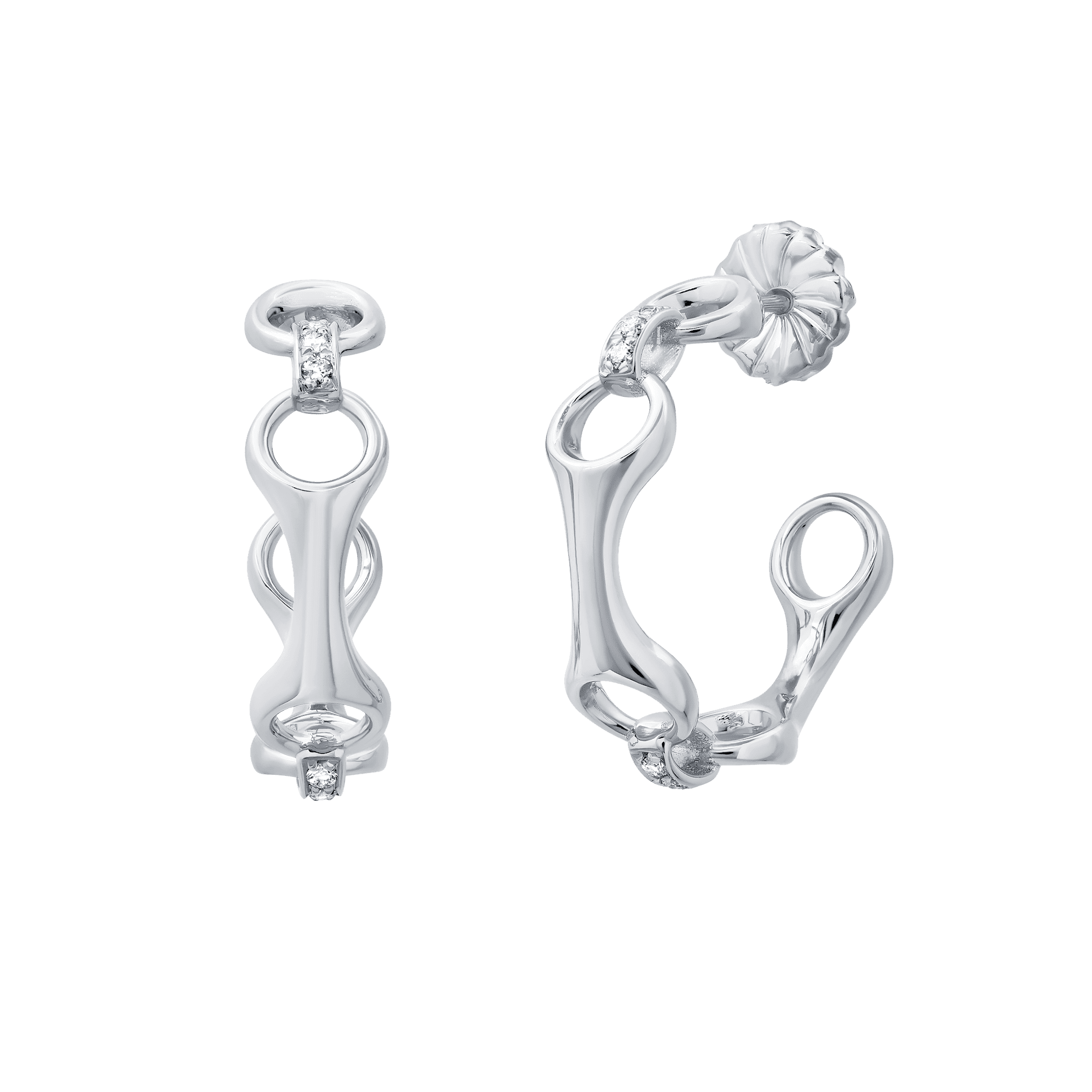 15 MM Double Beam Hoops with Pavé Connectors - Gabriela Artigas + CO