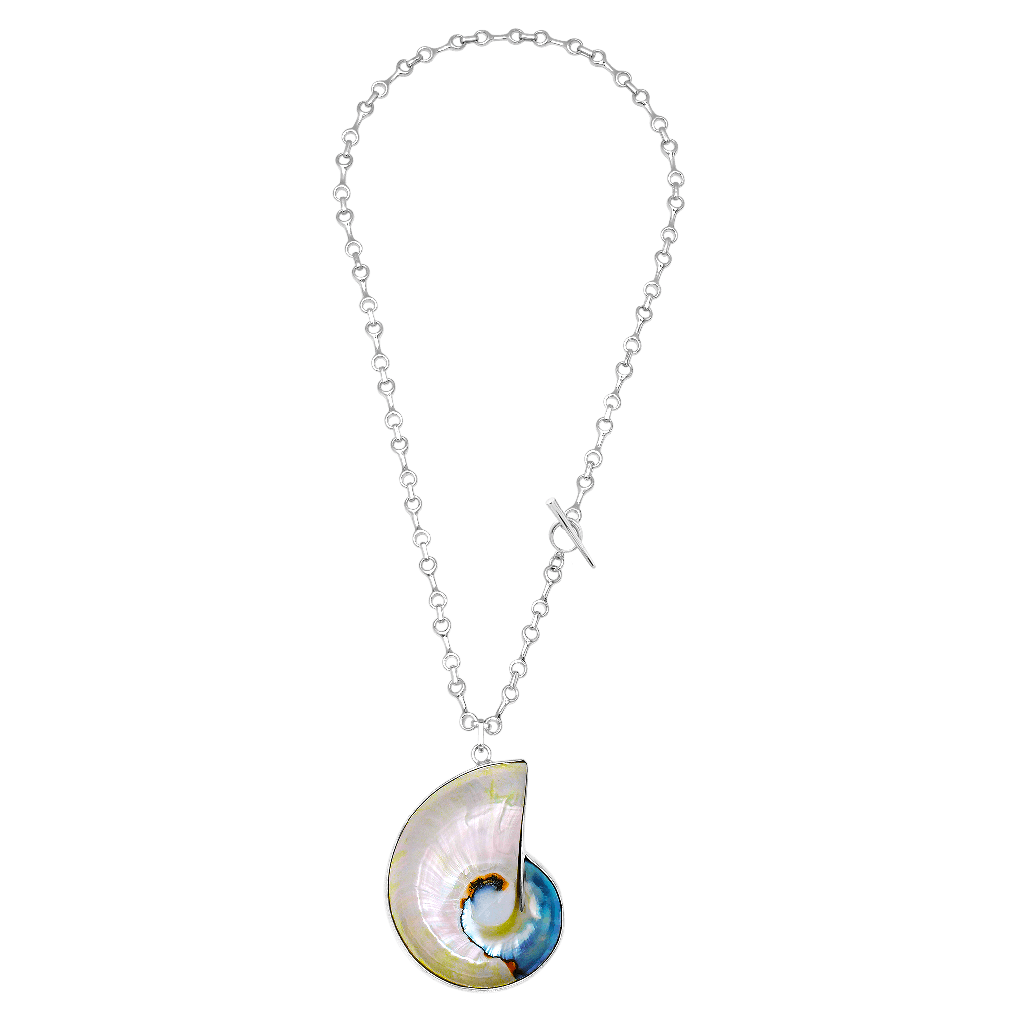 15 MM Double Beam Necklace with Shell Pendant - Gabriela Artigas + CO