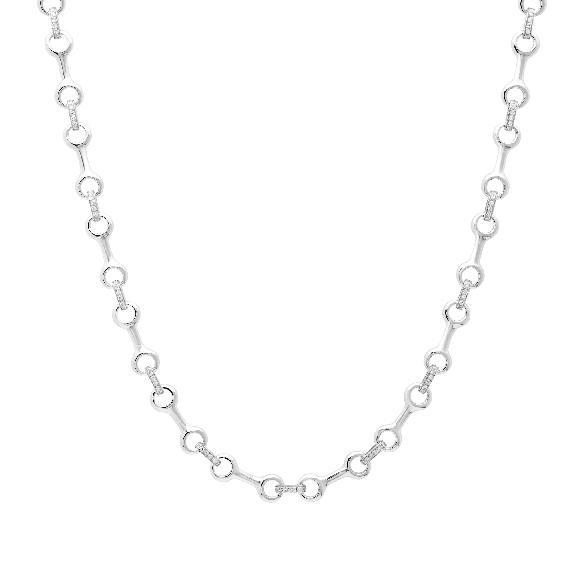 15 MM Double Beam Pavé Diamond Connector Necklace - Gabriela Artigas + CO