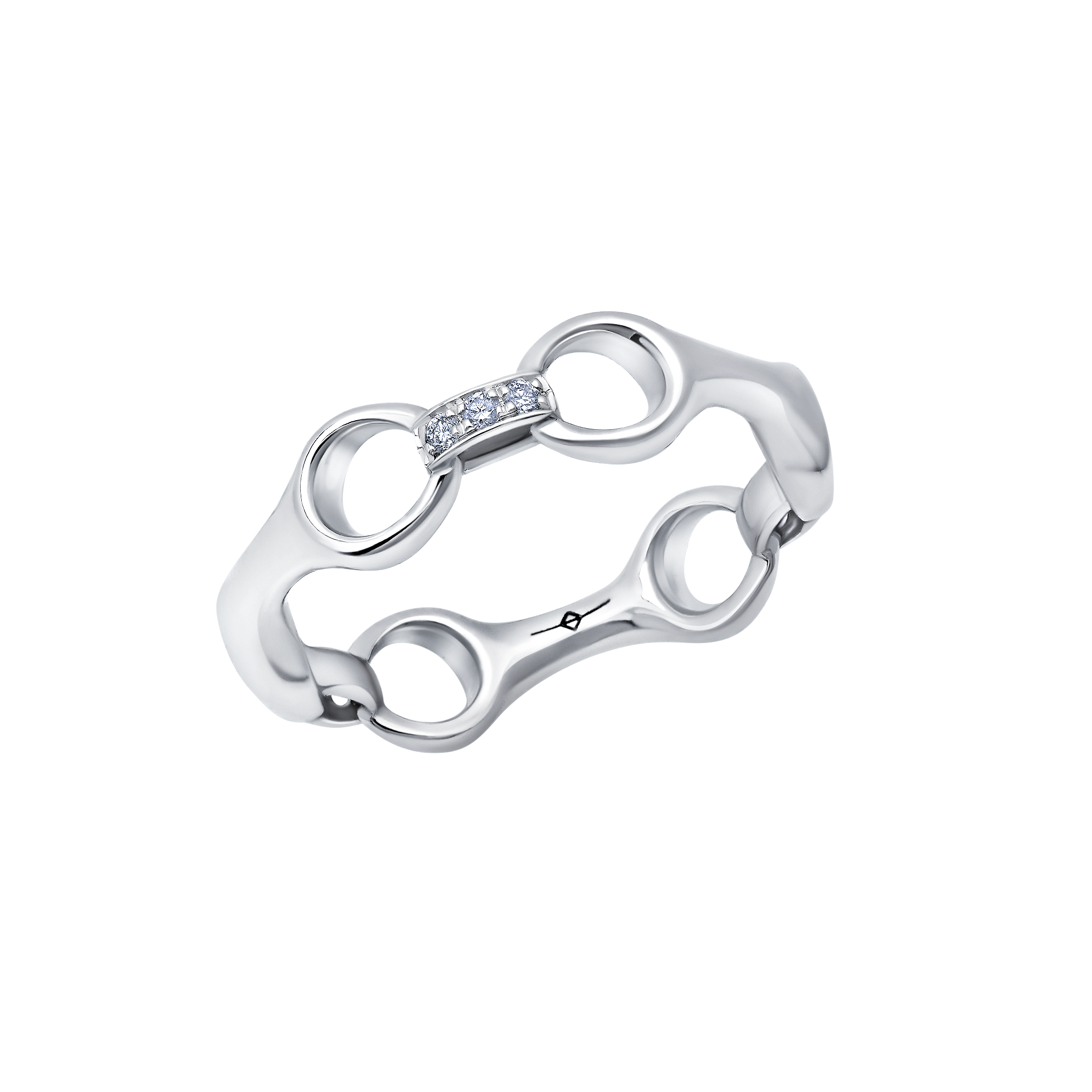 NEW 15 MM Beam Link Ring with Pavé Connectors - Gabriela Artigas + CO