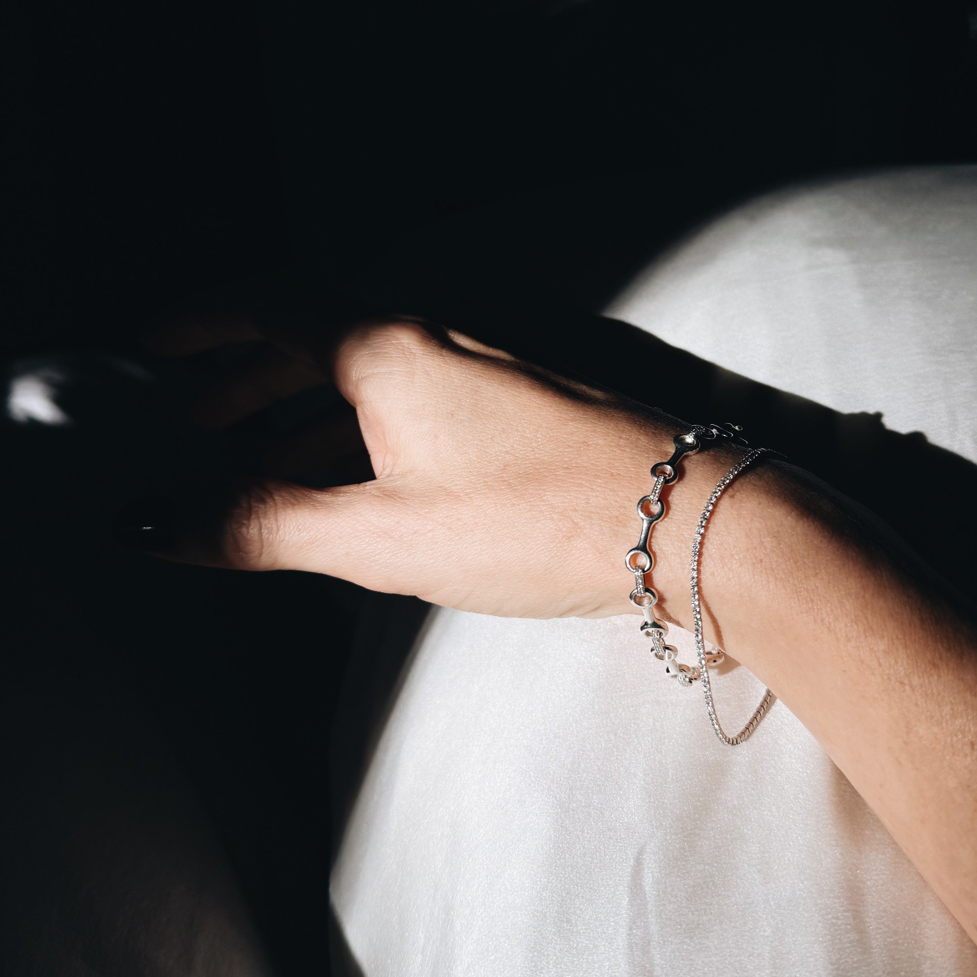 15 MM Double Beam Pave Diamond Connector Bracelet - Gabriela Artigas + CO