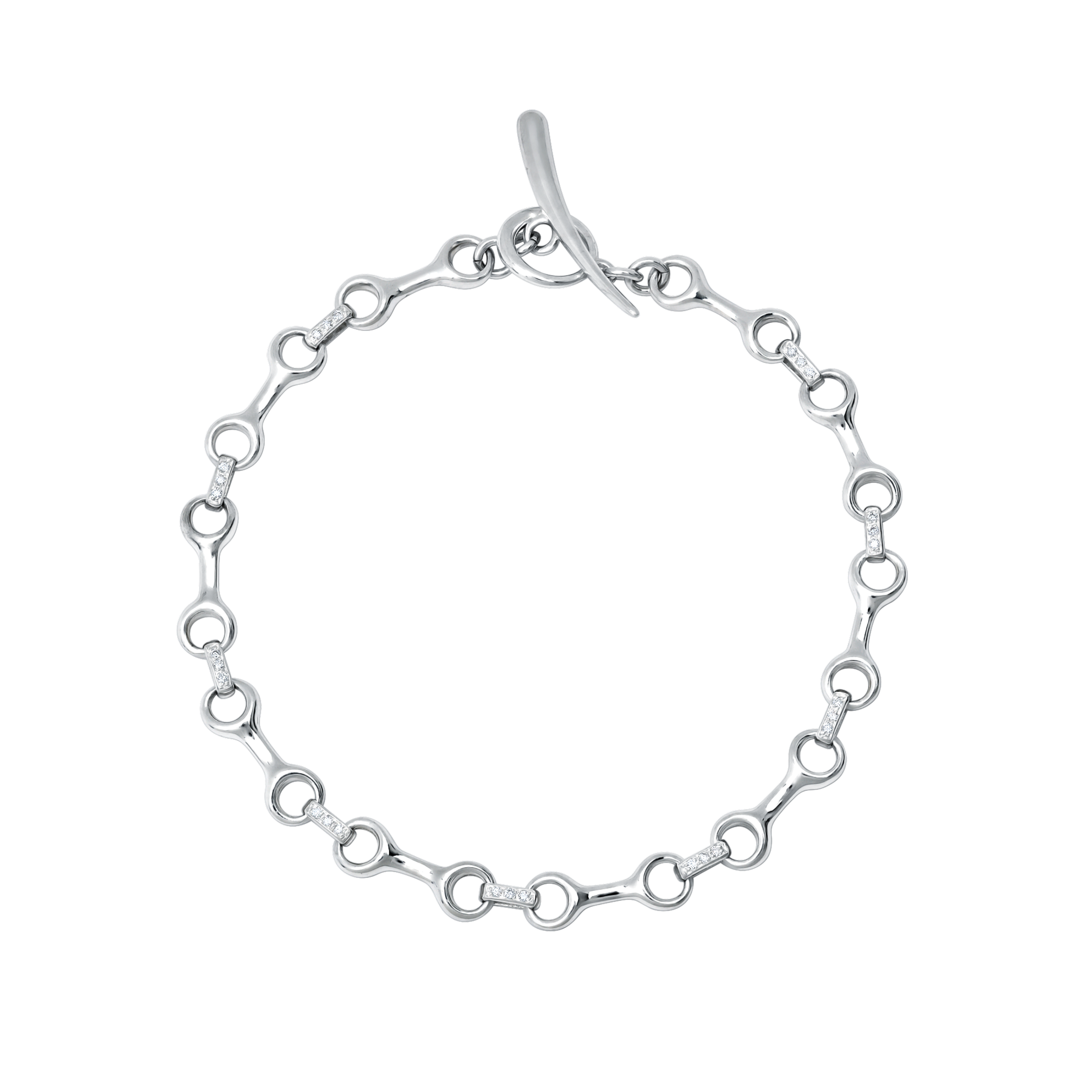 15 MM Double Beam Pave Diamond Connector Bracelet - Gabriela Artigas + CO