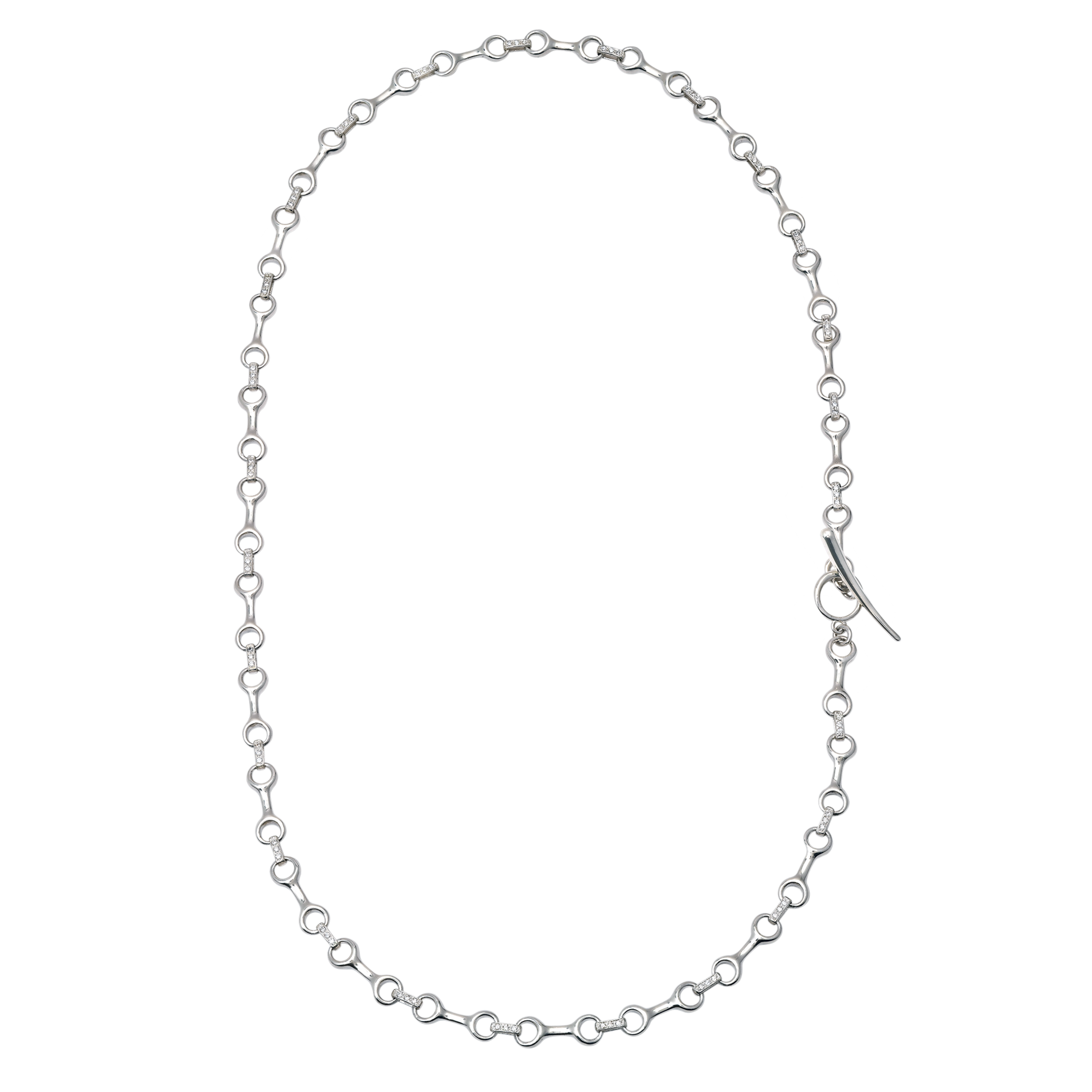 15 MM Double Beam Pave Diamond Connector Necklace - Gabriela Artigas + CO