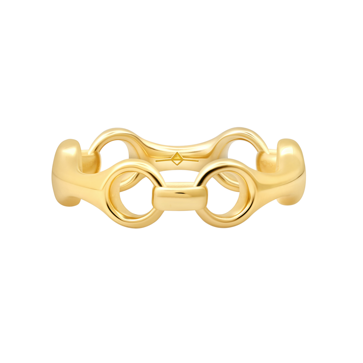 15mm gold vermeil ring featuring a sleek beam link design - Gabriela Artigas + Co