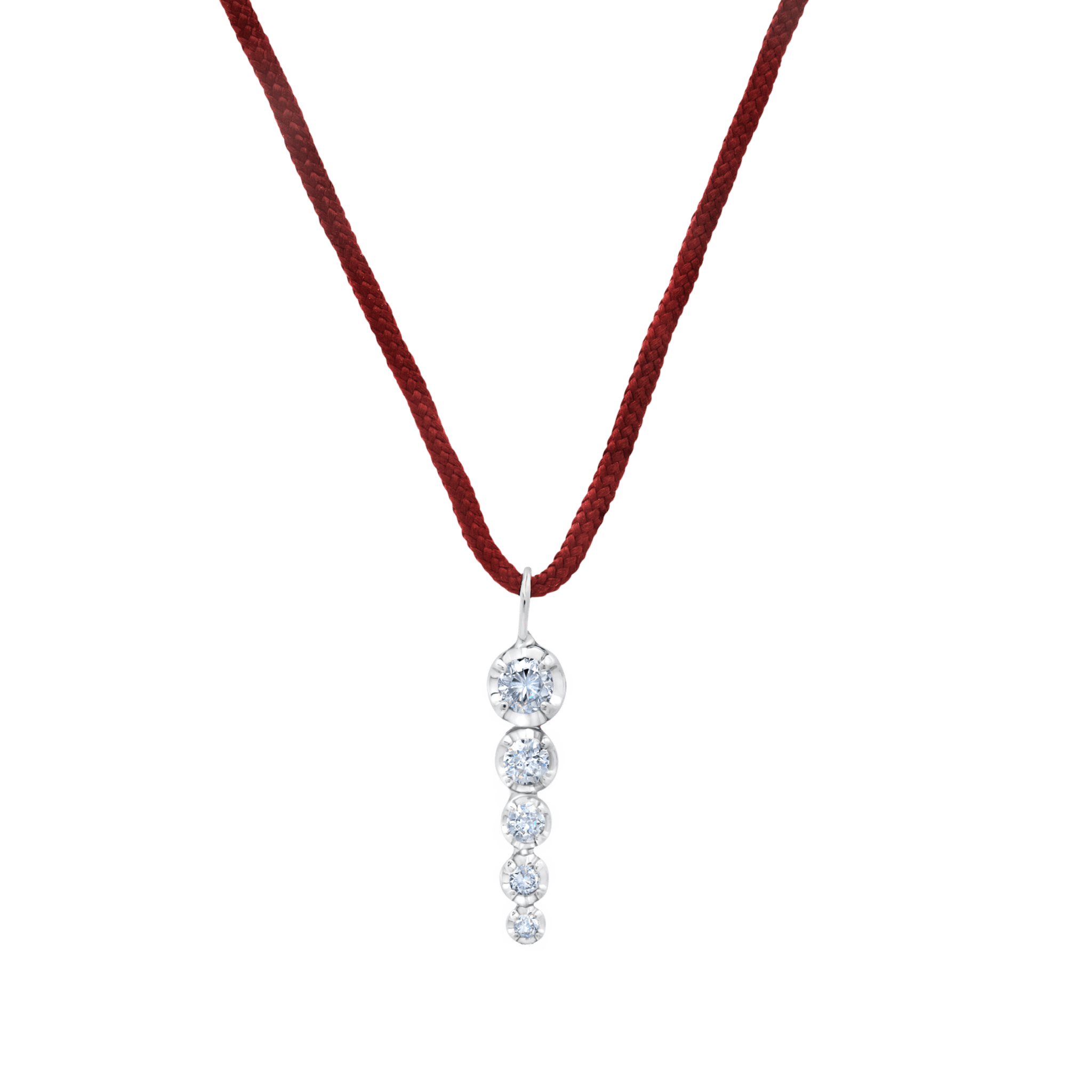 5 Ascending Diamonds Tennis Pendant on Cord - Gabriela Artigas + CO