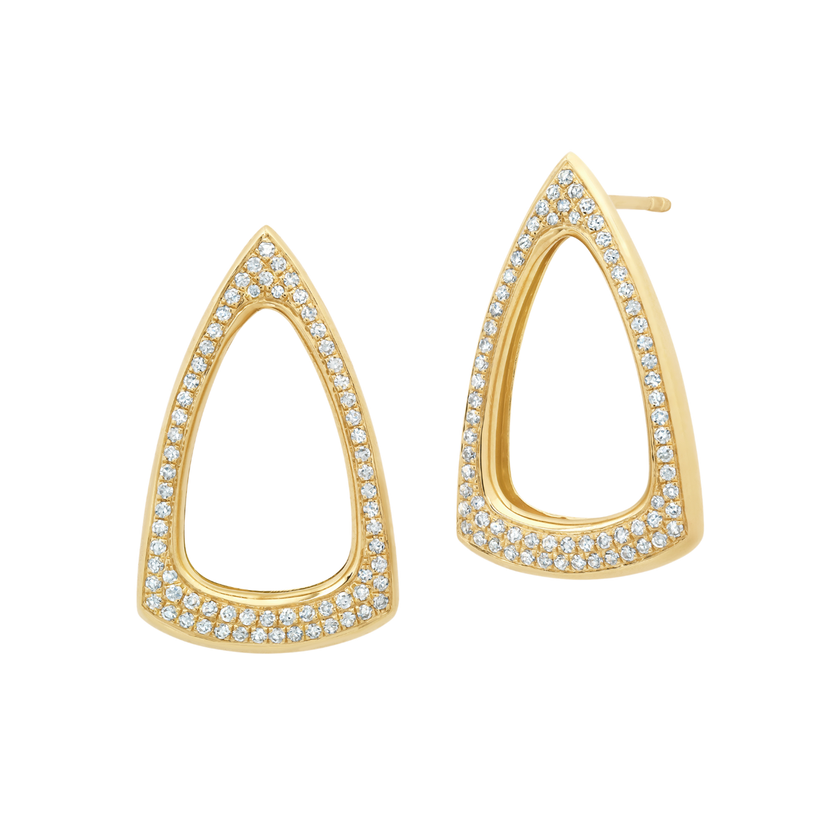 Vela Earrings with White Pave Diamonds - Gabriela Artigas + CO