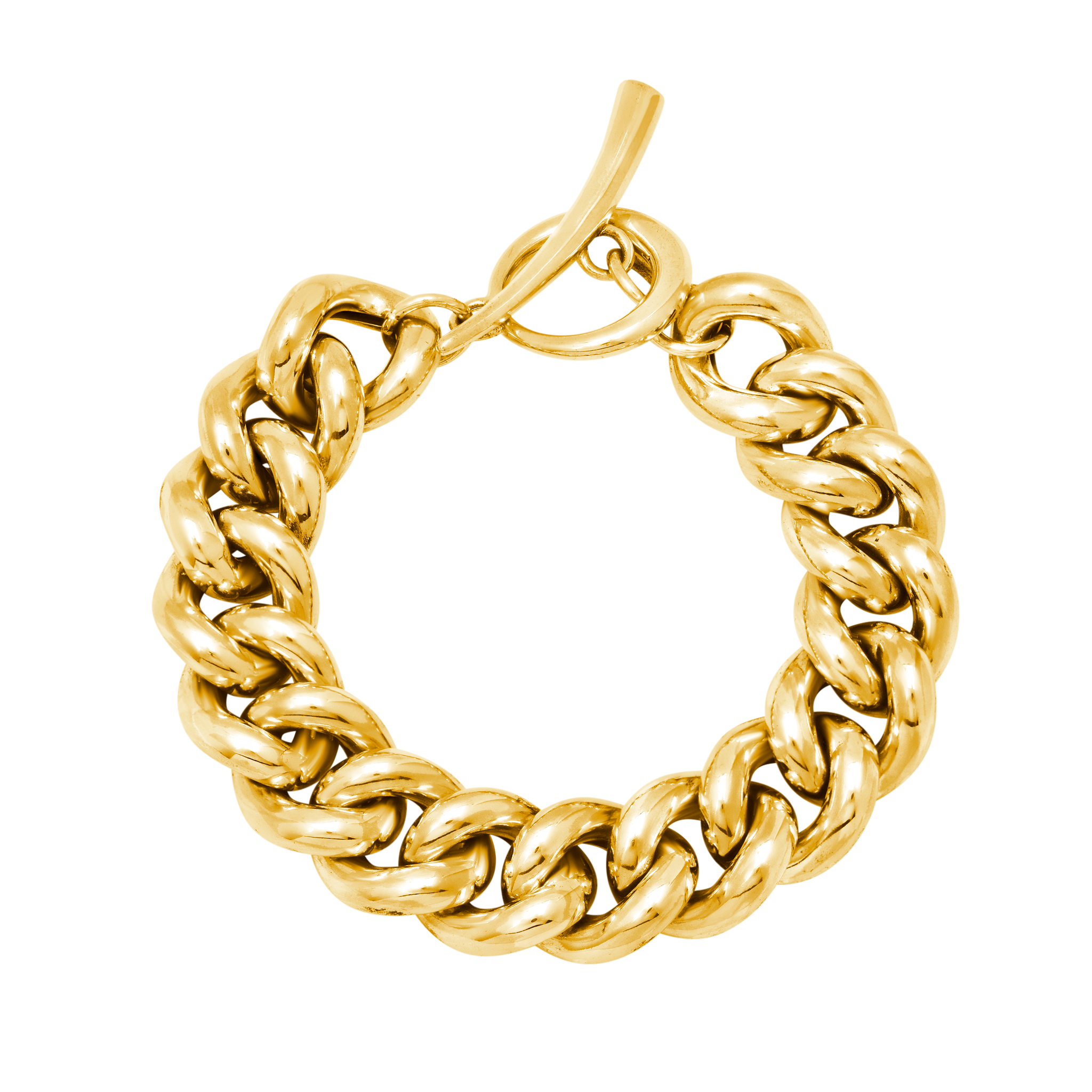 The Palma Collection features a bold, vintage-inspired chain with casual elegance, crafted in 14K Yellow Gold. 8" length, 14.6mm width - Gabriela Artigas