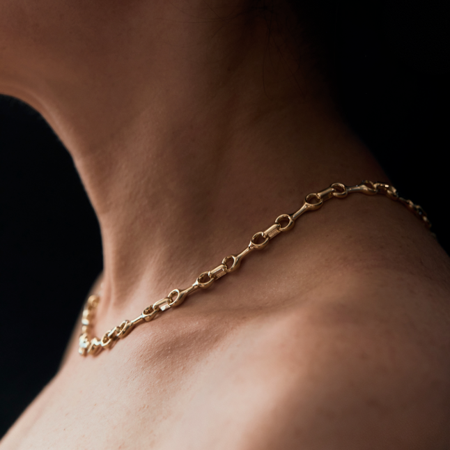 Fine Double Beam Chain Necklace with Tusk Clasp - Gabriela Artigas + CO