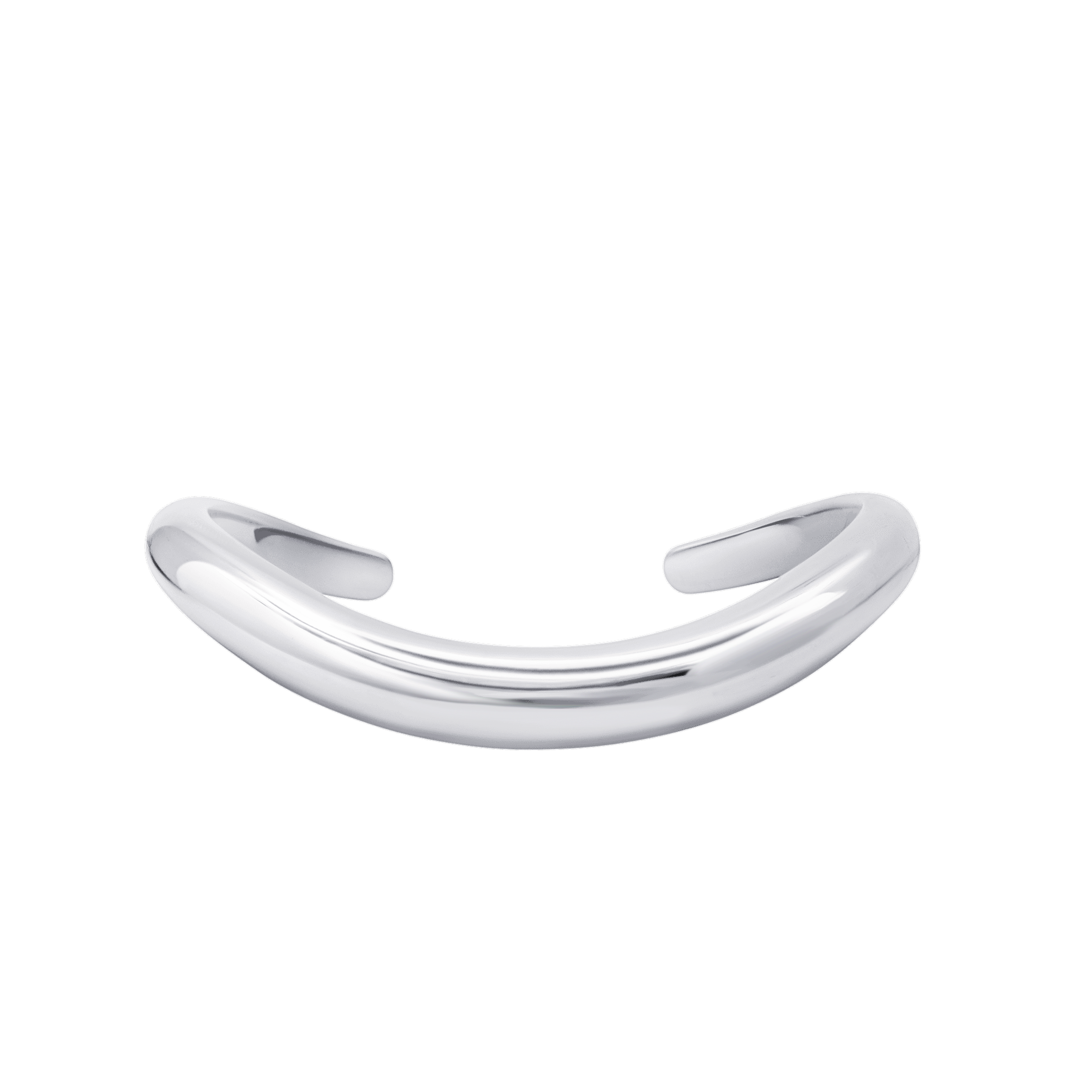 Wave Cuff in sterling silver, a sculptural piece with fluid motion, hugging the wrist with feminine elegance from the Wave Collection - Gabriela Artigas