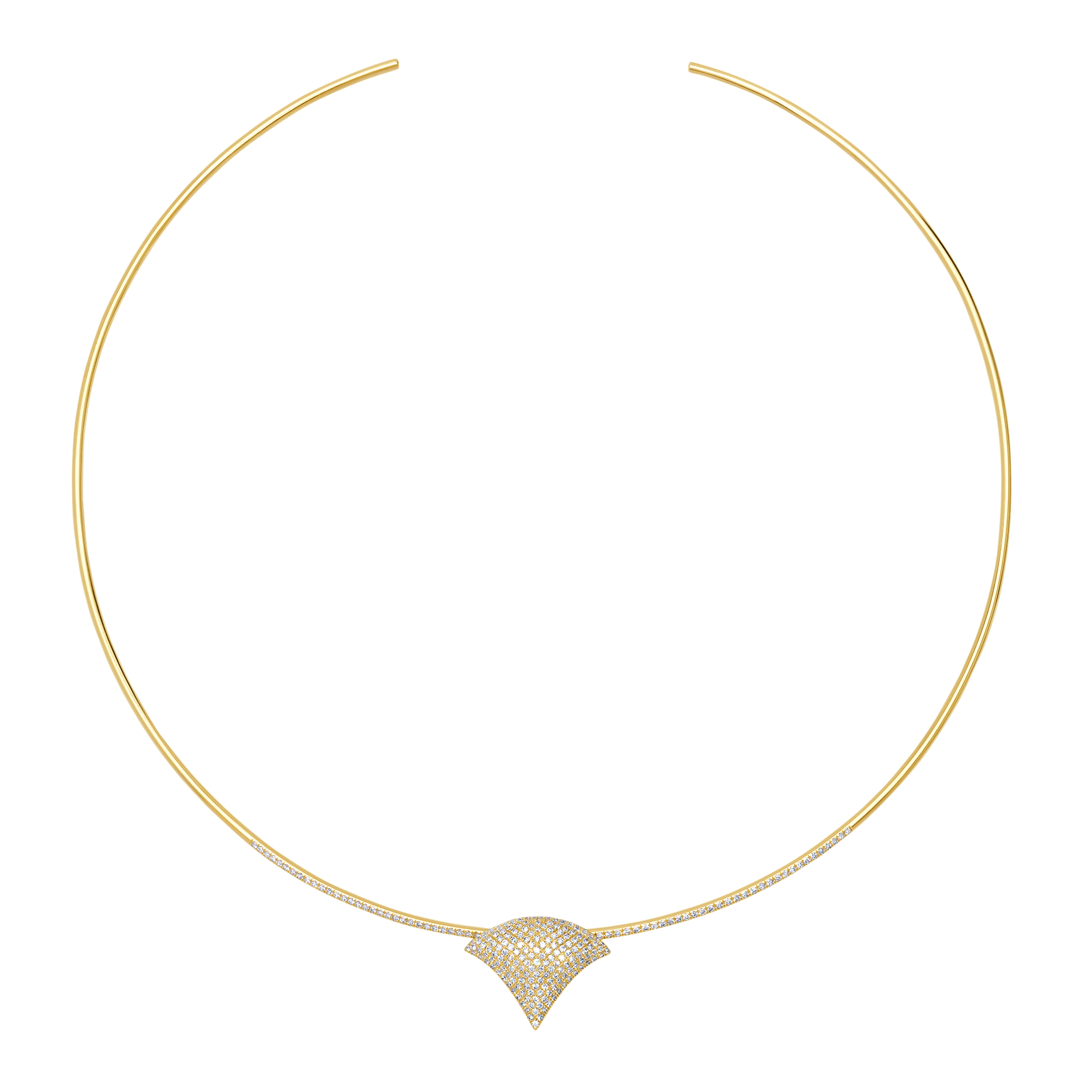 Apse Diamond Slider with White Pave Diamonds - Gabriela Artigas + CO