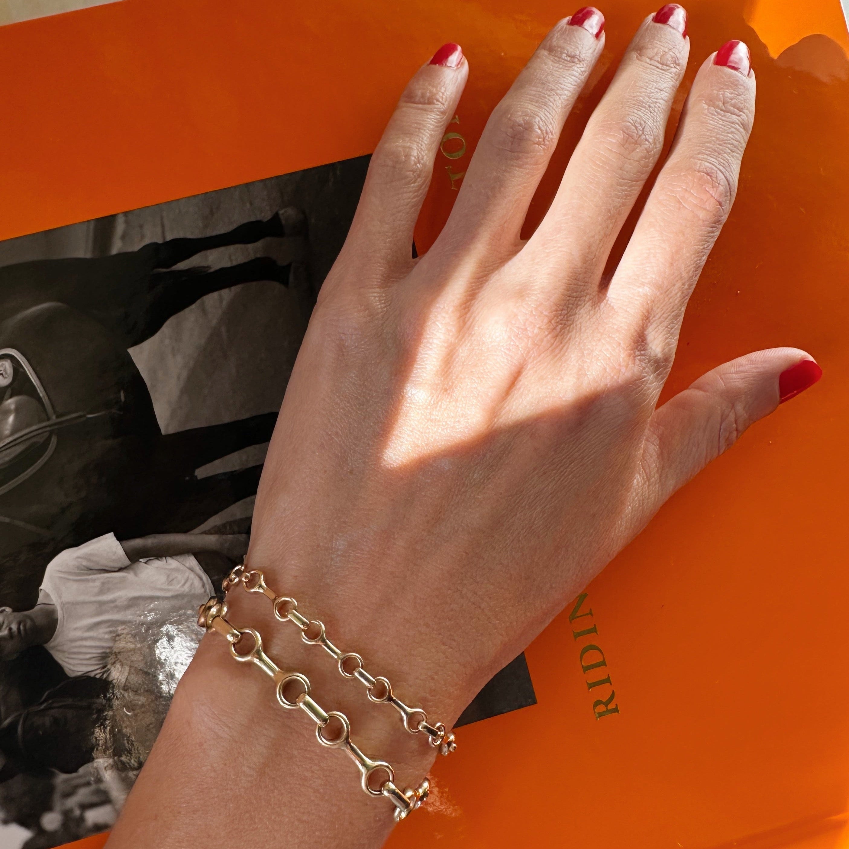 Fine Double Beam Chain Bracelet with Tusk Clasp - Gabriela Artigas + CO