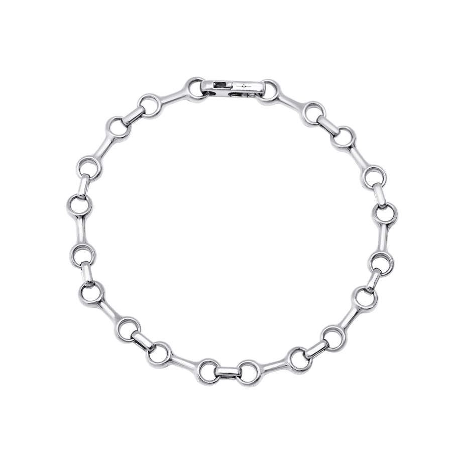 Sleek 15mm double beam sterling silver chain anklet, layered design that adds a refined touch of elegance. - Gabriela Artigas + CO