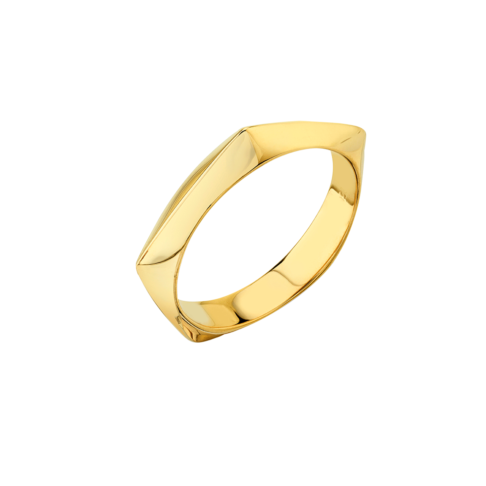 Bold yellow gold ring with a solid, resilient structure - Gabriela Artigas