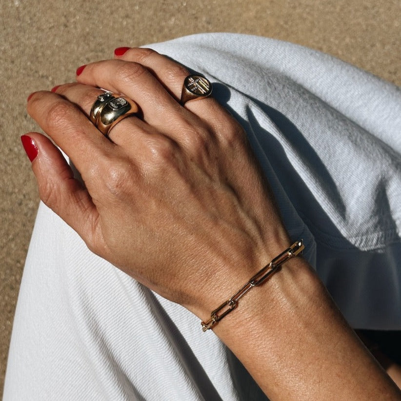 Rectangular Link Chain Bracelet with Tusk Clasp - Gabriela Artigas + CO