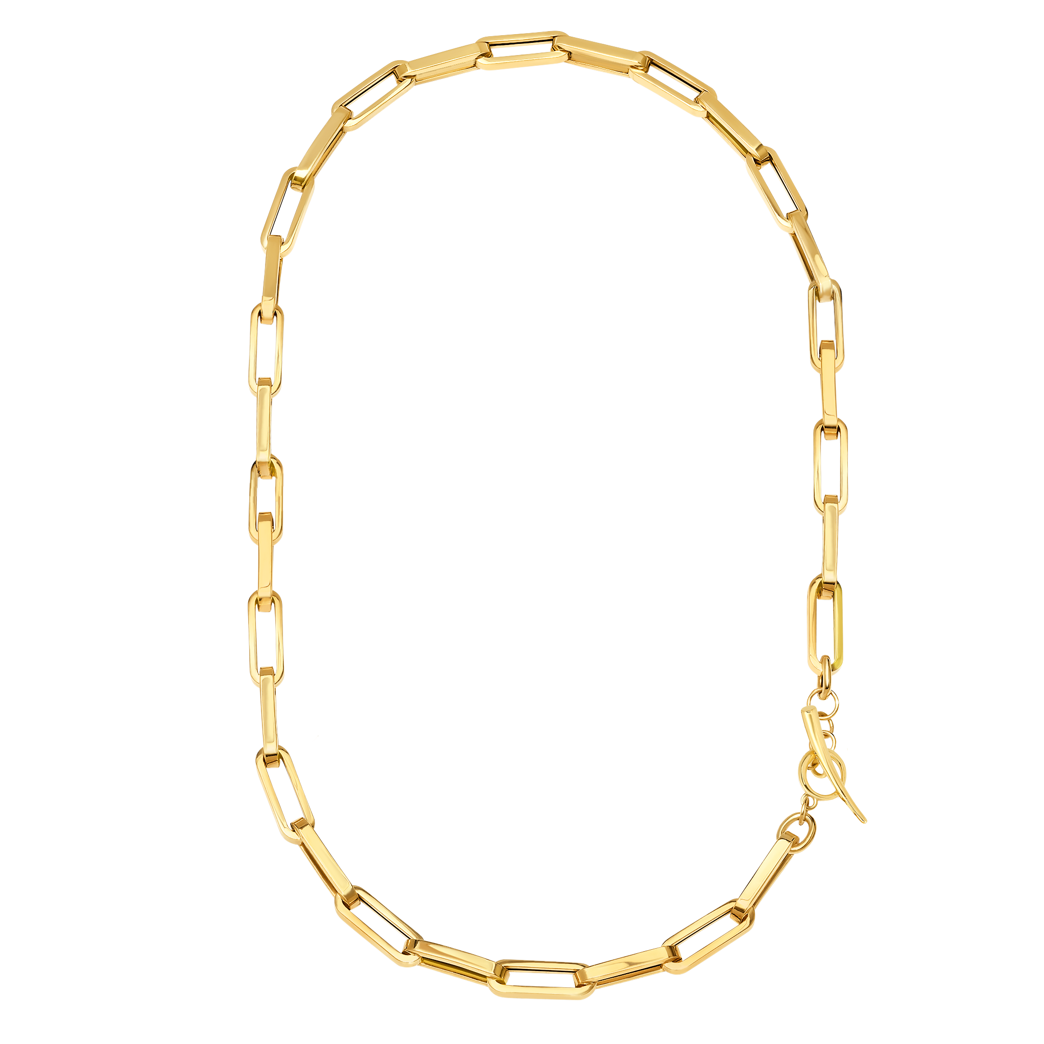 Grande Rectangular Link Chain Necklace with Tusk Clasp - Gabriela Artigas