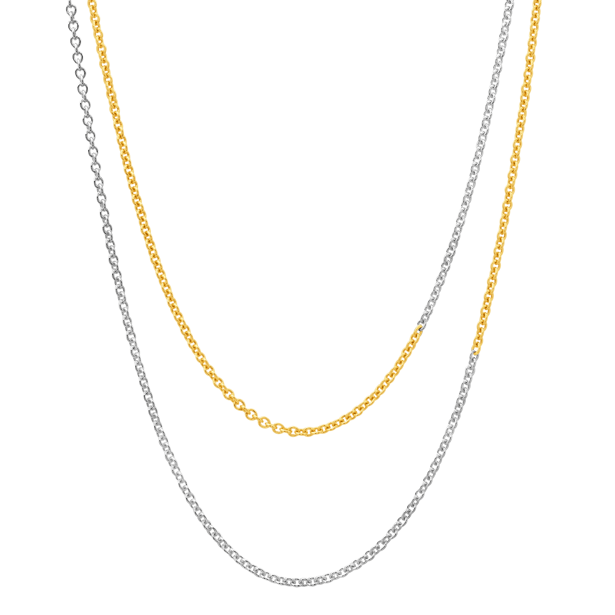 Blending gold vermeil with sterling silver, the Two Tone Endless Chain provides a subtle, stylish approach to mixed metals, wrapping effortlessly around the neck without a clasp for a delicate, continuous loop of beauty - Gabriela Artigas