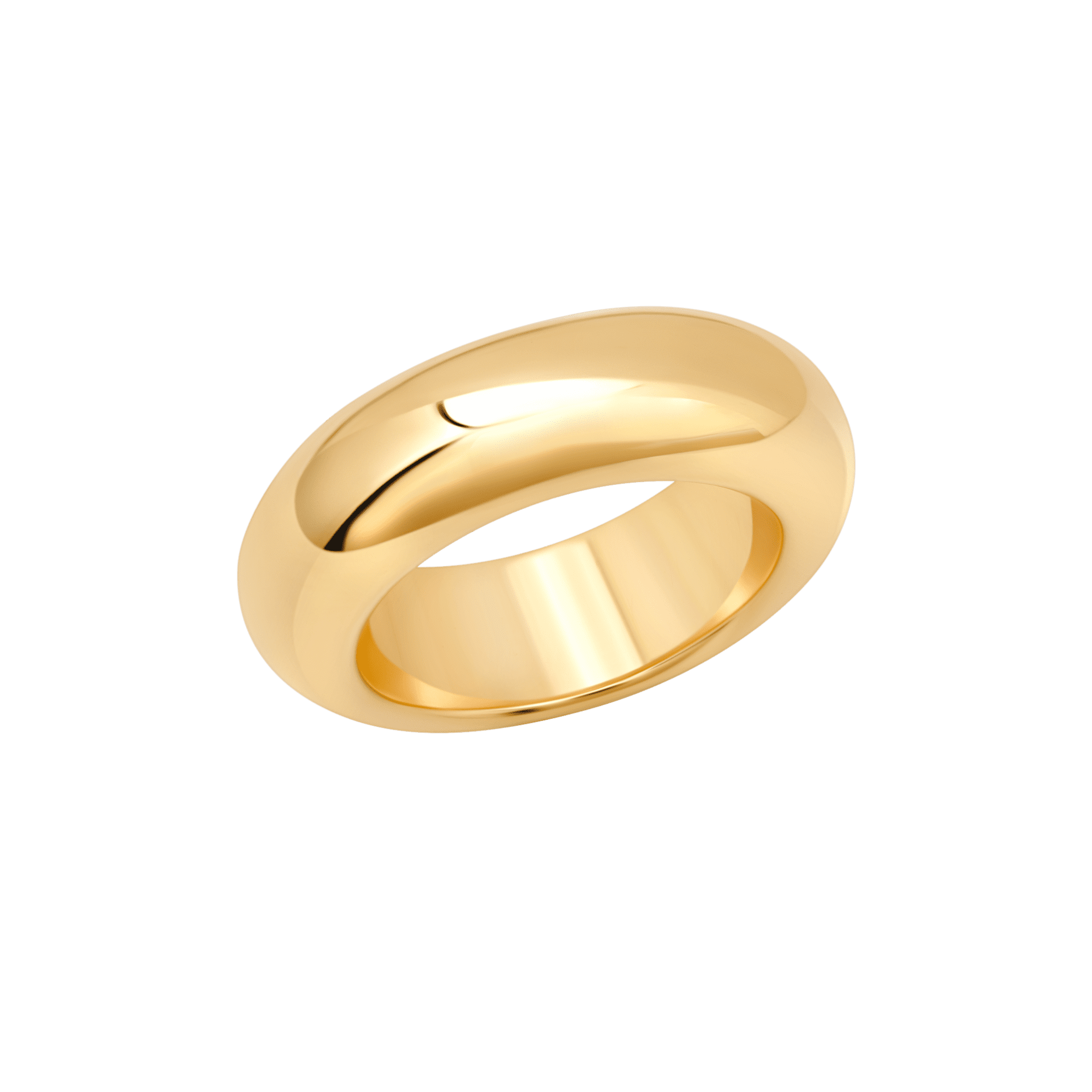 This Bubble Ring, made of yellow gold, combines organic design with subtle structure, offering a smooth hollow shape that’s ideal as a solo ring or part of a stylish stacked set - Gabriela Artigas