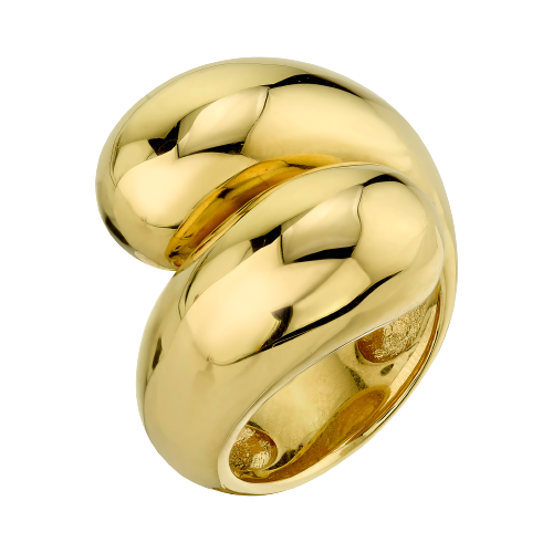 Double apse ring in vermeil gold, featuring a unique design with two elegantly curved arcs that create a contemporary and stylish look - Gabriela Artigas
