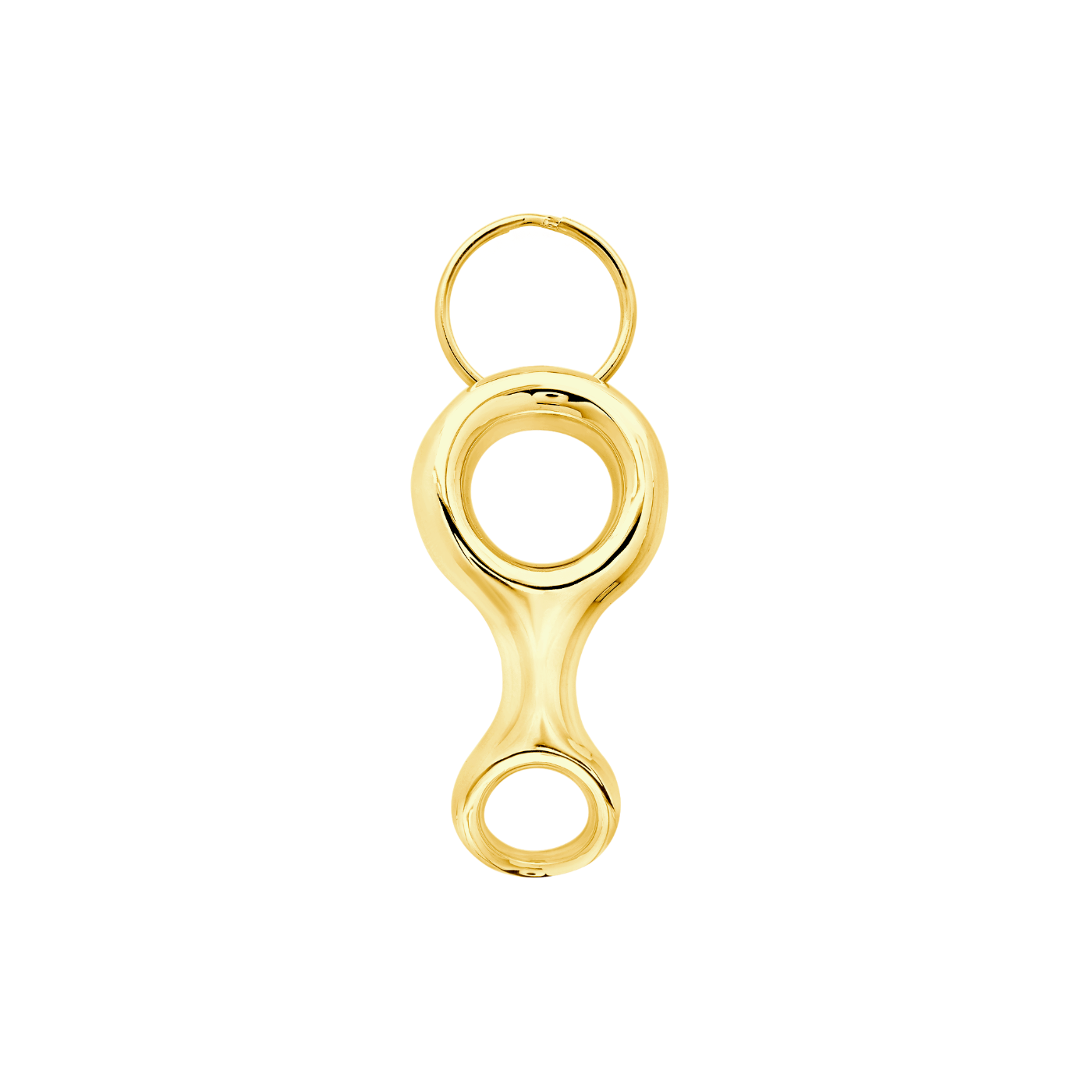 Boldly simple, the yellow gold plated Ray Key Chain draws from Double Beam lineage for a sleek, architectural everyday carry - Gabriela Artigas