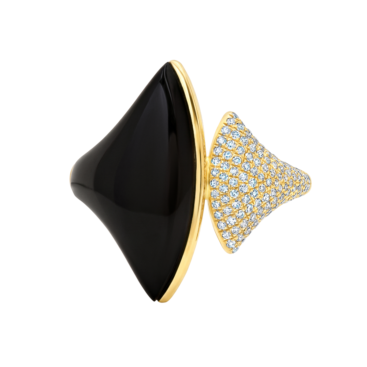 Onyx Fan Ring with Diamonds - Gabriela Artigas + CO
