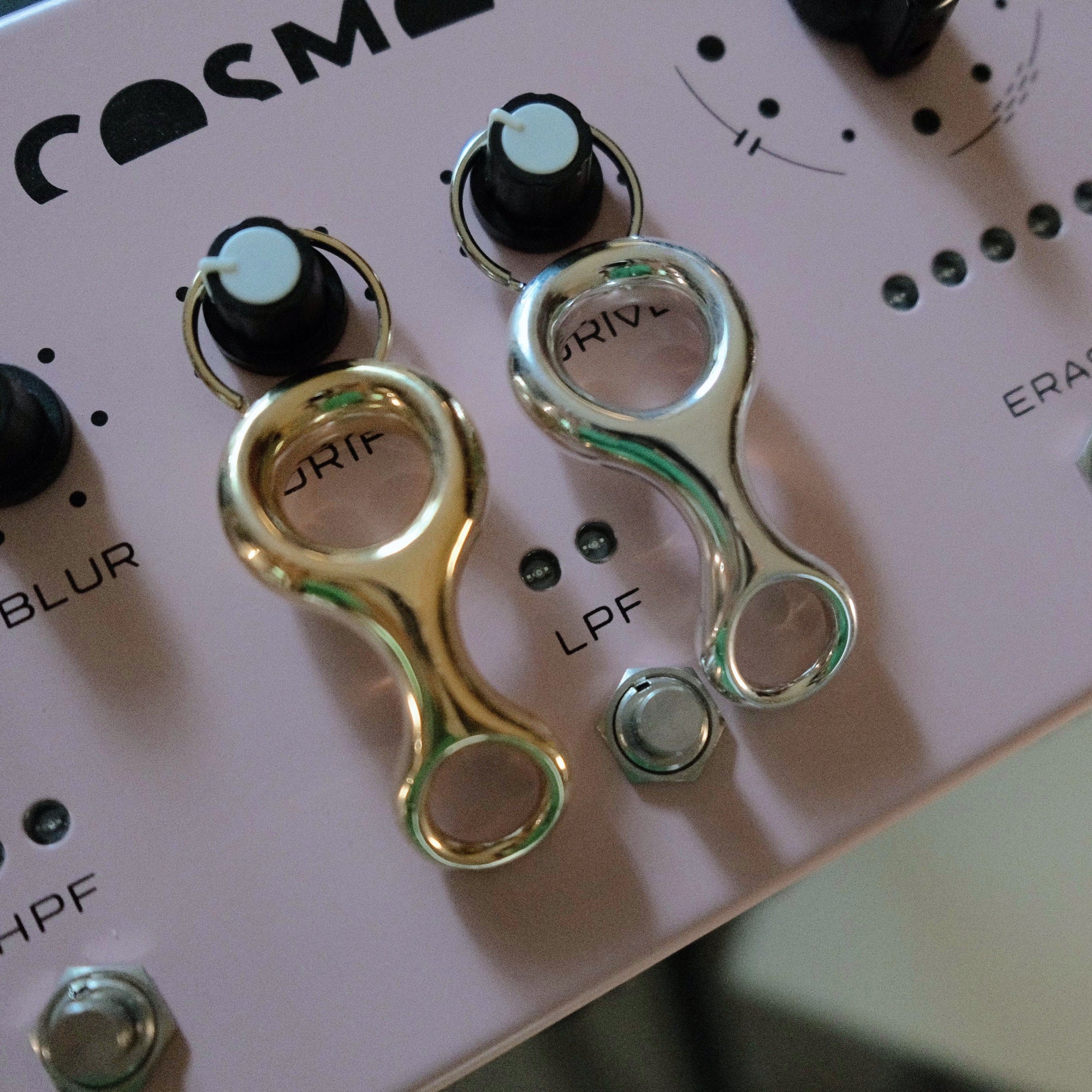 Sleek Ray Key Chain in sterling silver yellow gold plate reimagines minimalism with a Double Beam-inspired architectural form, elevating everyday essentials - Gabriela Artigas