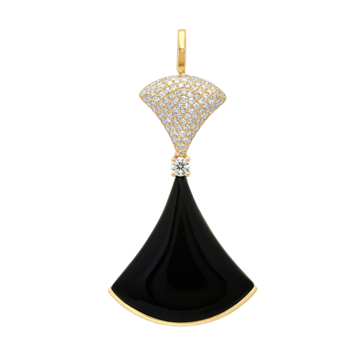 Onyx Fan Pendant with Diamonds - Gabriela Artigas + CO
