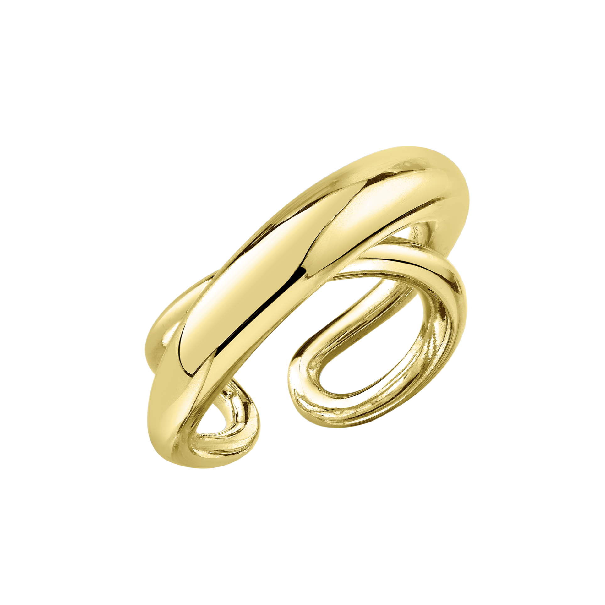 Yellow gold ring with Twin Tusk design embodying duality, balance, and the Artigas sisters' spirit - Gabriela Artigas