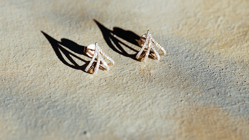 Apse Cage Earrings with White Pavé Diamonds - Gabriela Artigas + CO