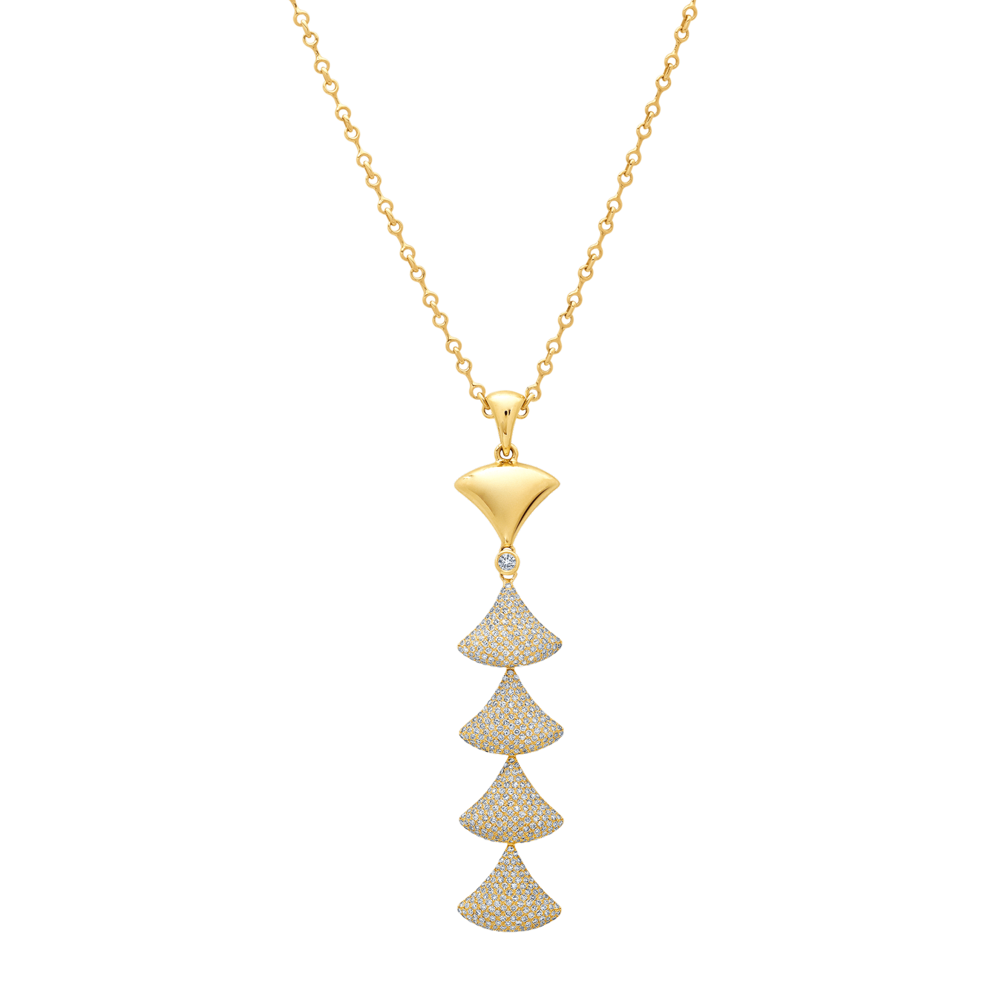 Apse Diamond Chain Pendant on 5 MM Double Beam Chain - Gabriela Artigas + CO