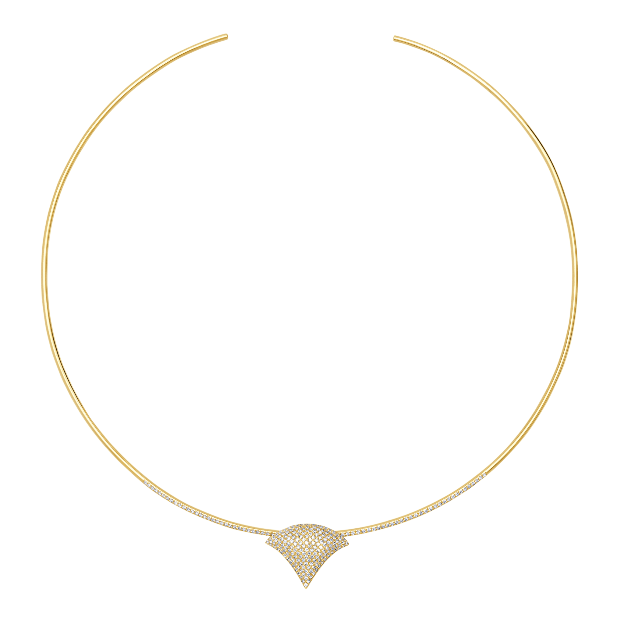 Apse Diamond Slider with White Pave Diamonds - Gabriela Artigas + CO