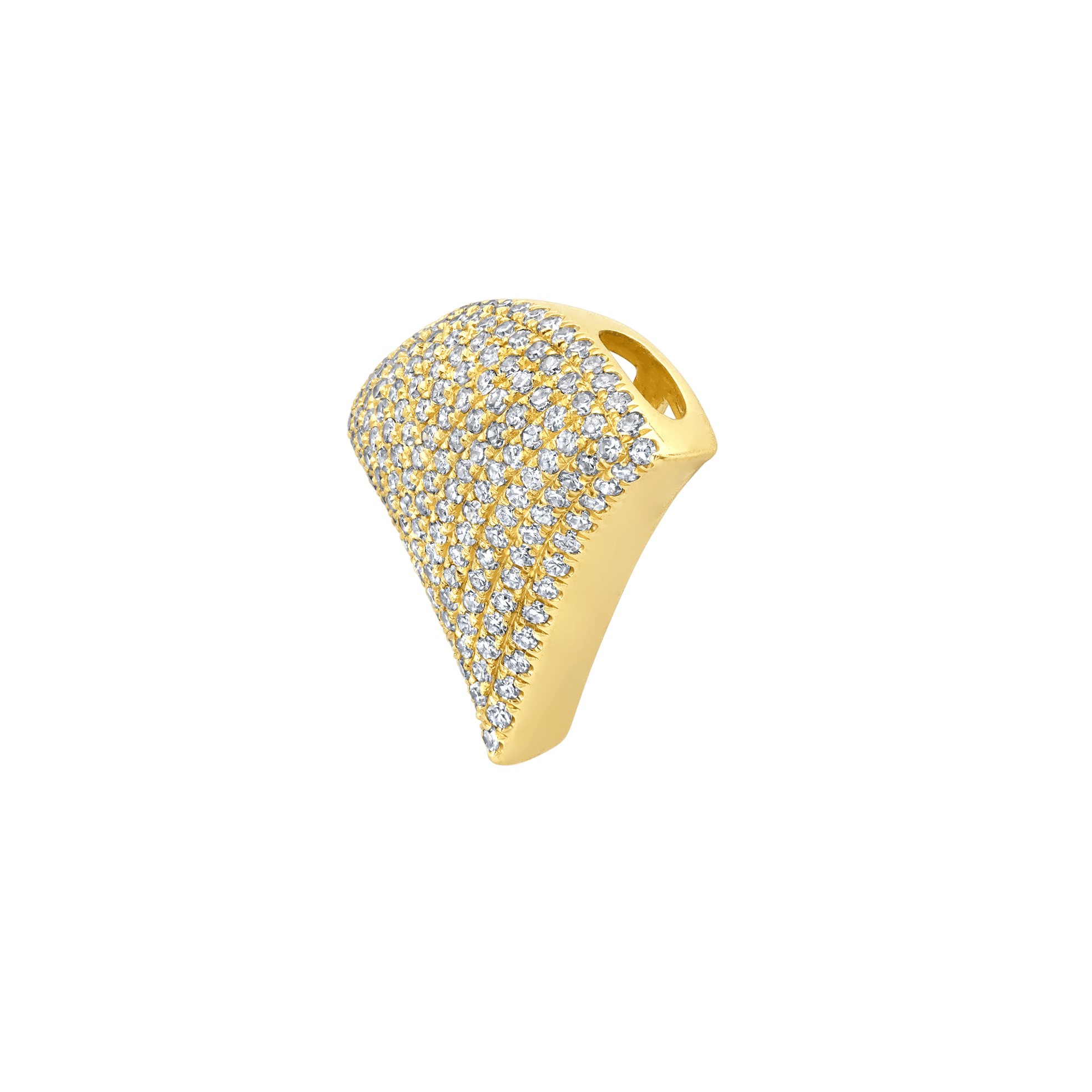 Apse Diamond Slider with White Pave Diamonds - Gabriela Artigas + CO
