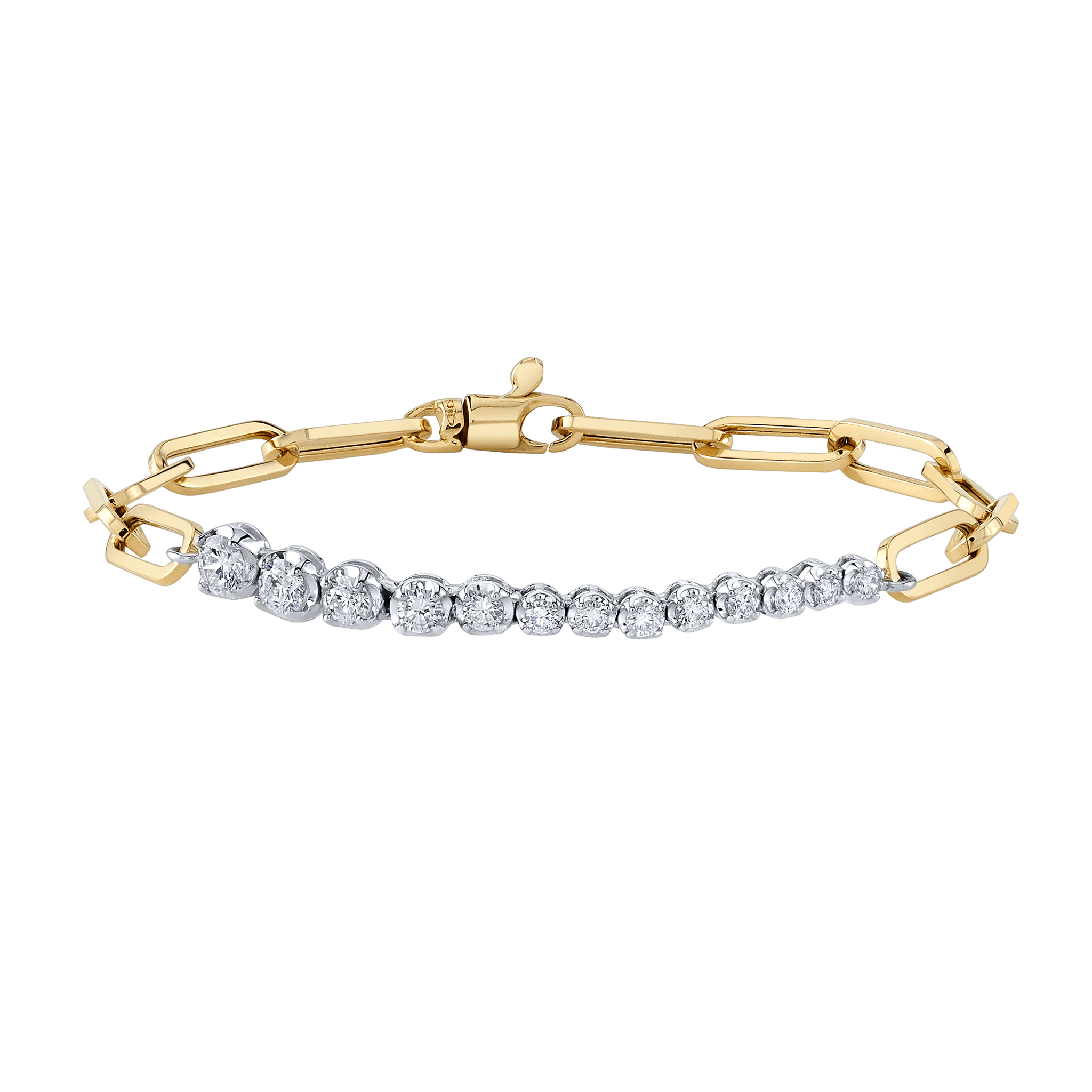 Ascending Diamonds on Rectangular Chain Bracelet - Gabriela Artigas + CO