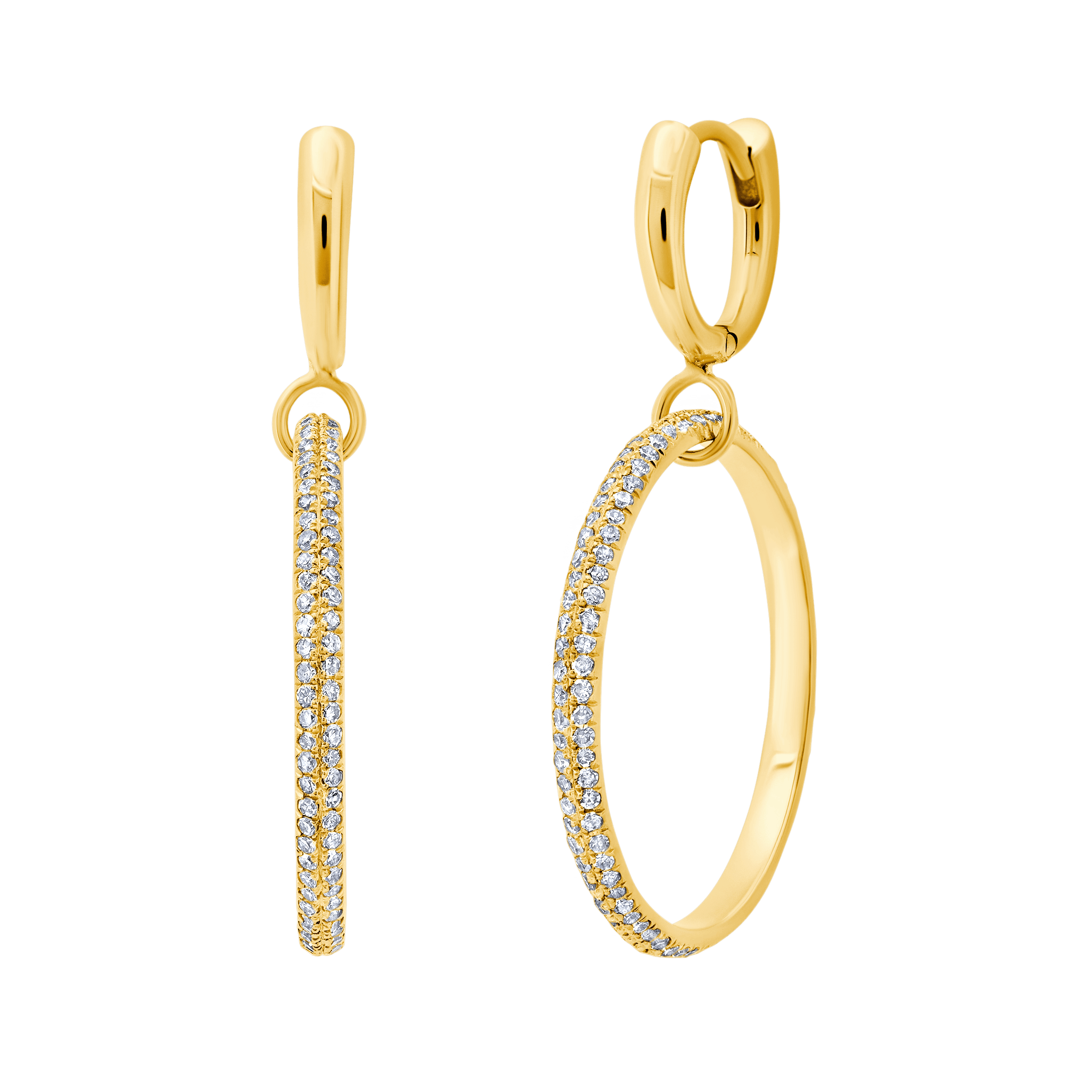 Axel Colmillo Huggie with White Pavé Diamonds - Gabriela Artigas + CO