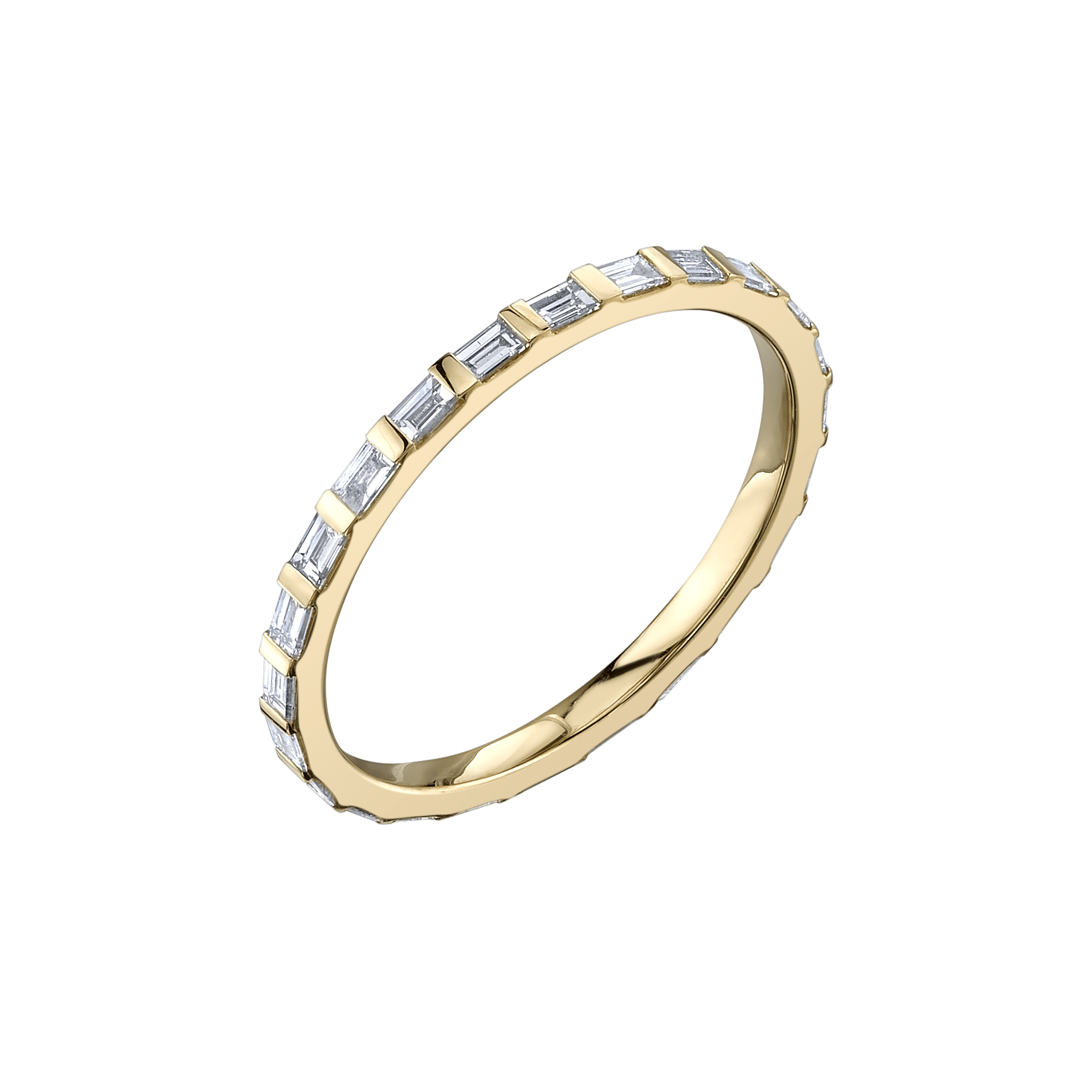 Baguette Axis Ring with White Diamonds - Gabriela Artigas + CO
