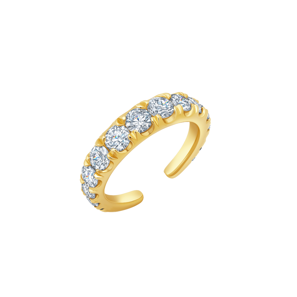 Colmillo Ear Cuff with White Ascending Diamonds - Gabriela Artigas + CO