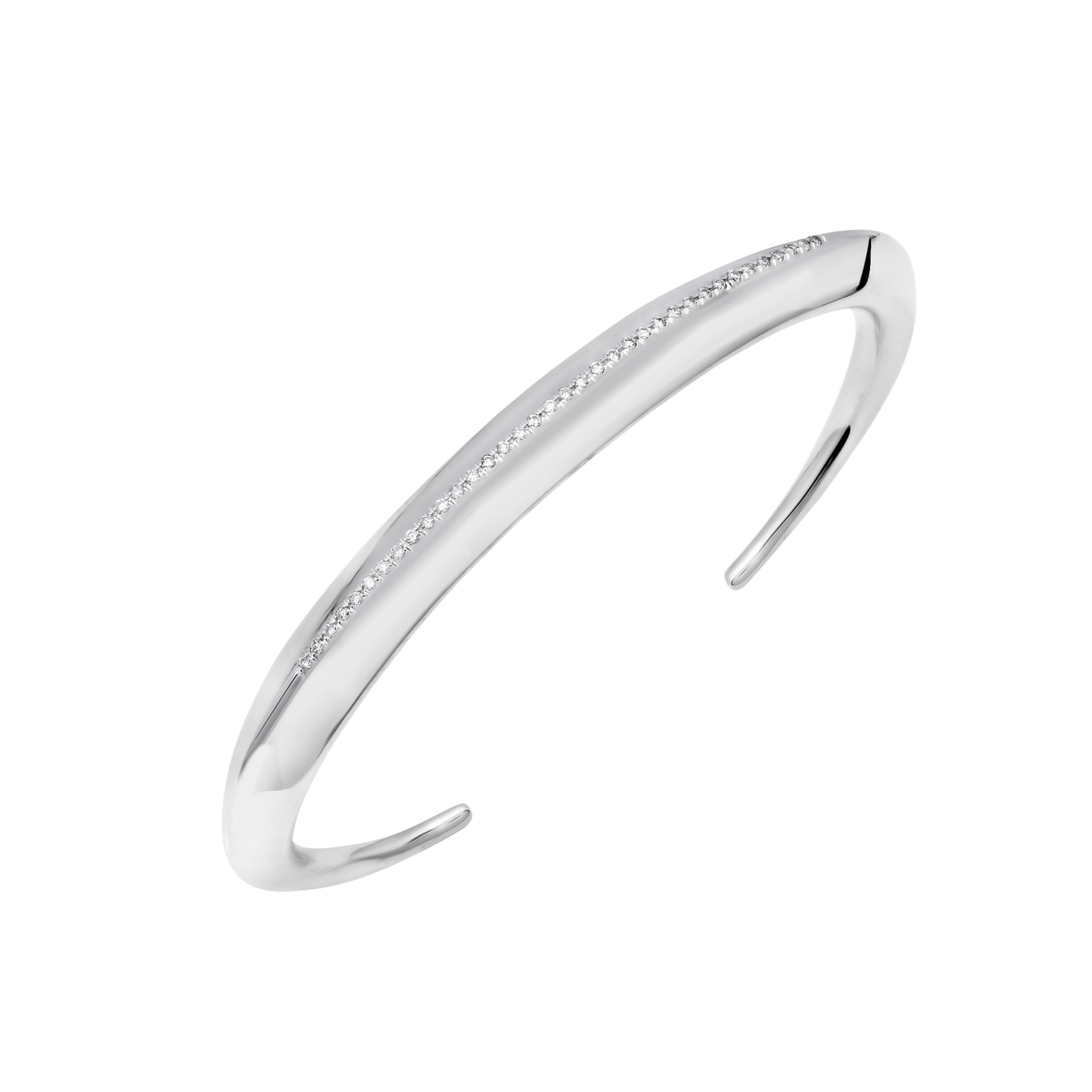 Fine Fang Cuff with White Pave Diamonds - Gabriela Artigas + CO