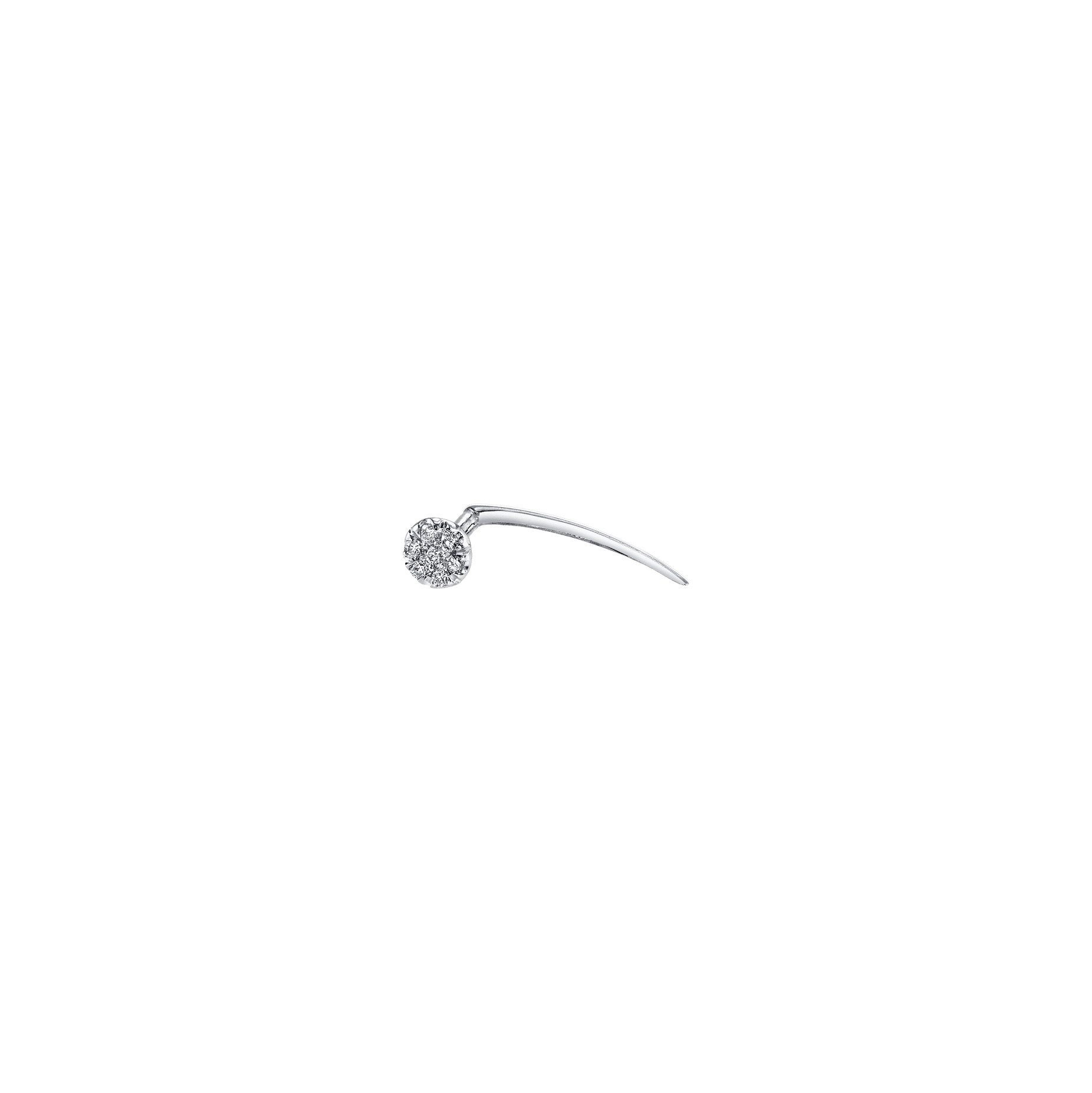 Geometric Shapes on Infinite Tusk Earring with White Pavé Diamond - Gabriela Artigas + CO