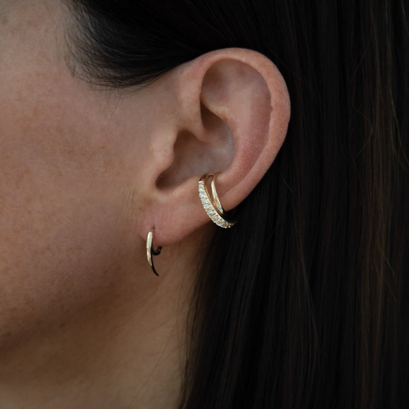Great Twisted Ear Cuff with French Cut Diamonds - Gabriela Artigas + CO