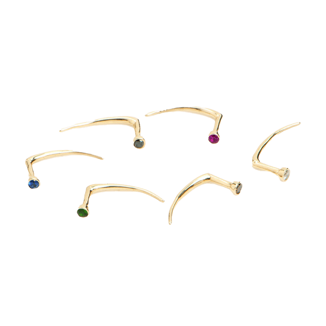 Infinite Tusk Earring with Color Stone - Gabriela Artigas + CO