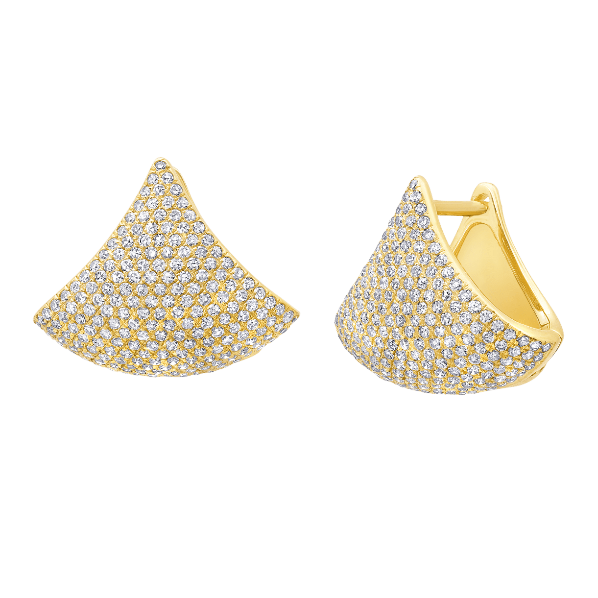 Large Apse Earring with White Pavé Diamonds - Gabriela Artigas + CO