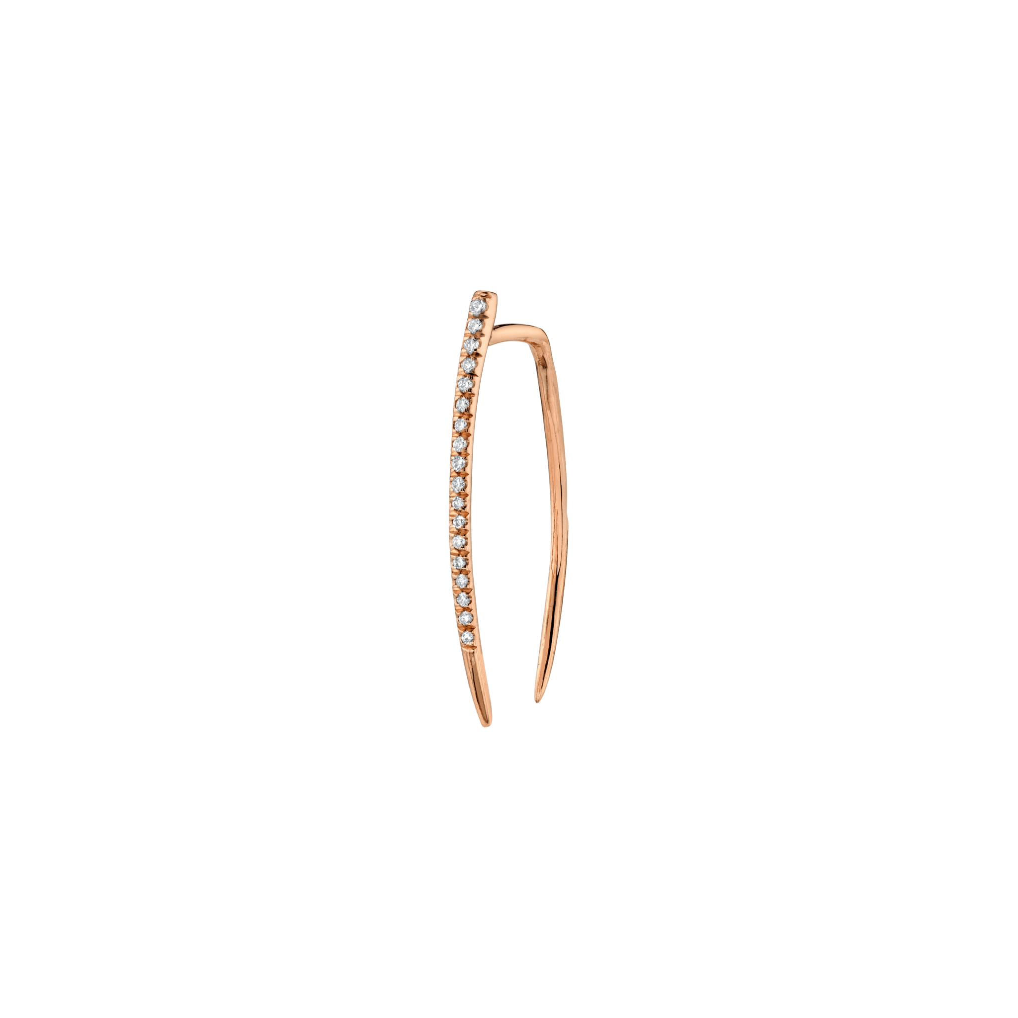 Large Classic Infinite Tusk Earring with White Pavé Diamonds - Gabriela Artigas + CO