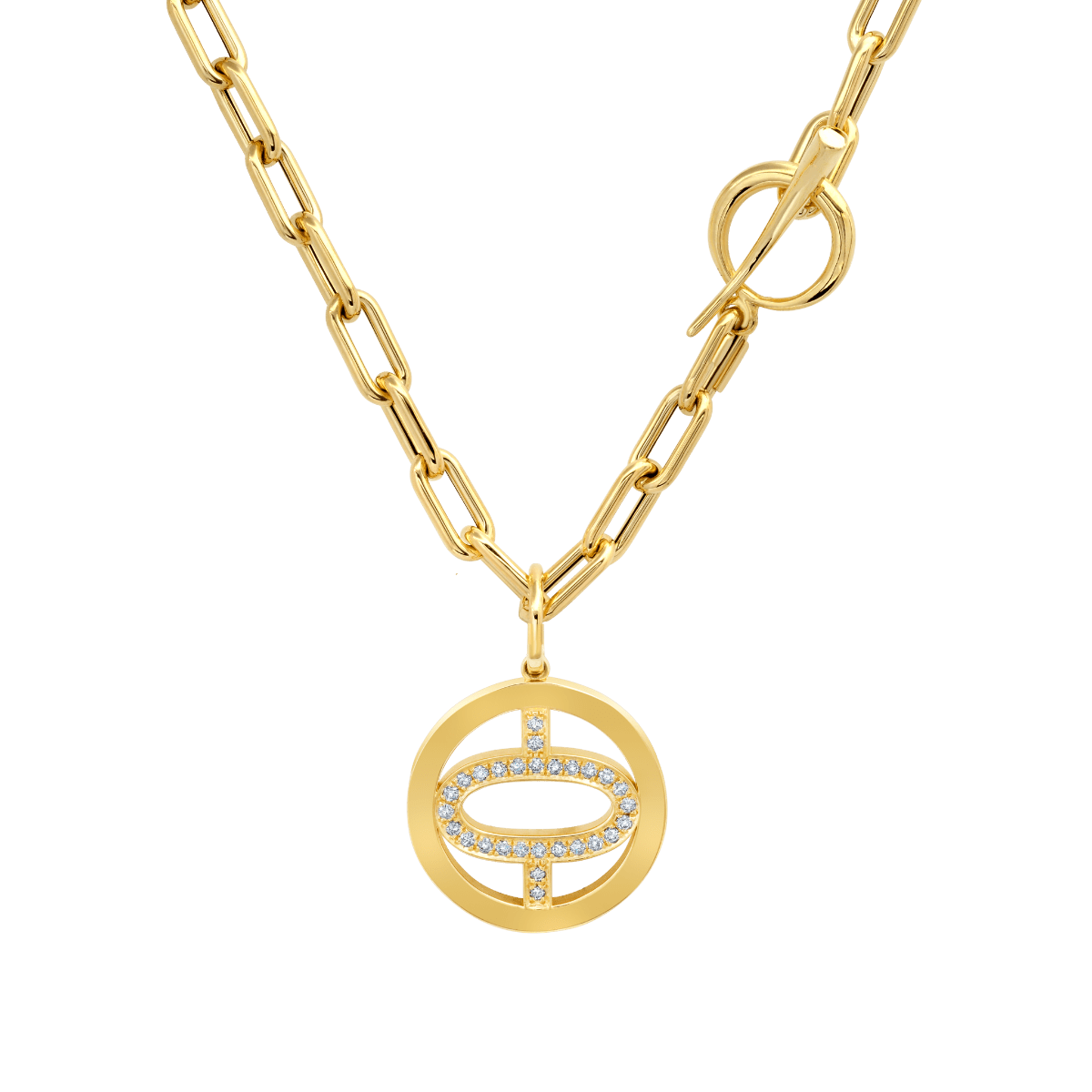 Medallion Pendants with White Pavé Diamonds - Gabriela Artigas + CO