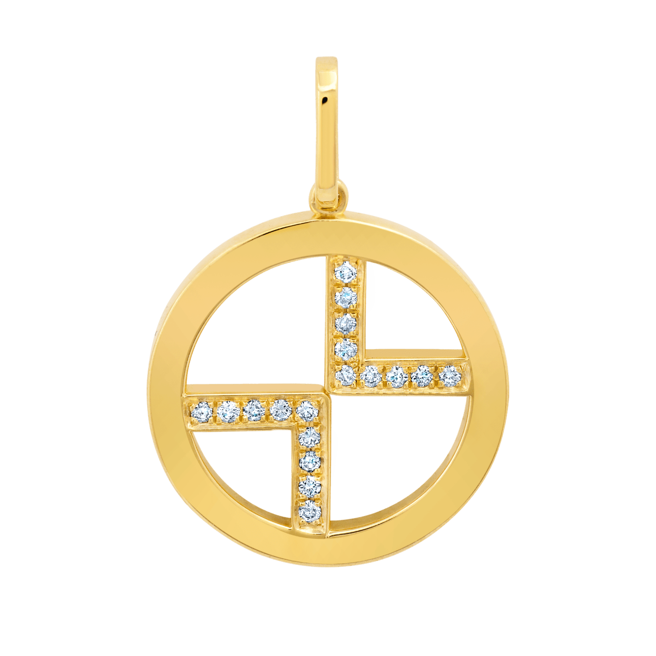 Medallion Pendants with White Pavé Diamonds - Gabriela Artigas + CO
