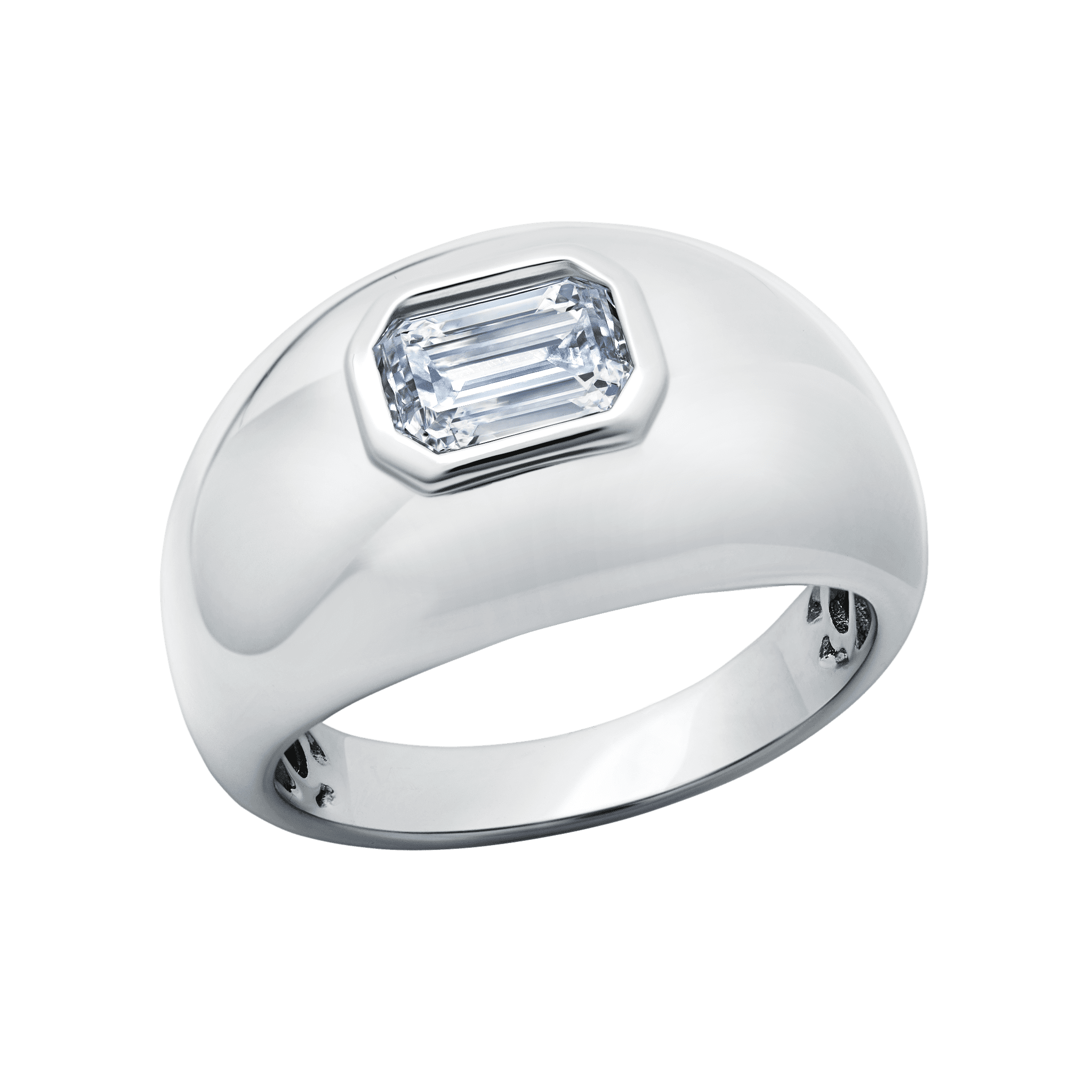 Medium Balloon Ring with Baguette Diamond - Gabriela Artigas + CO