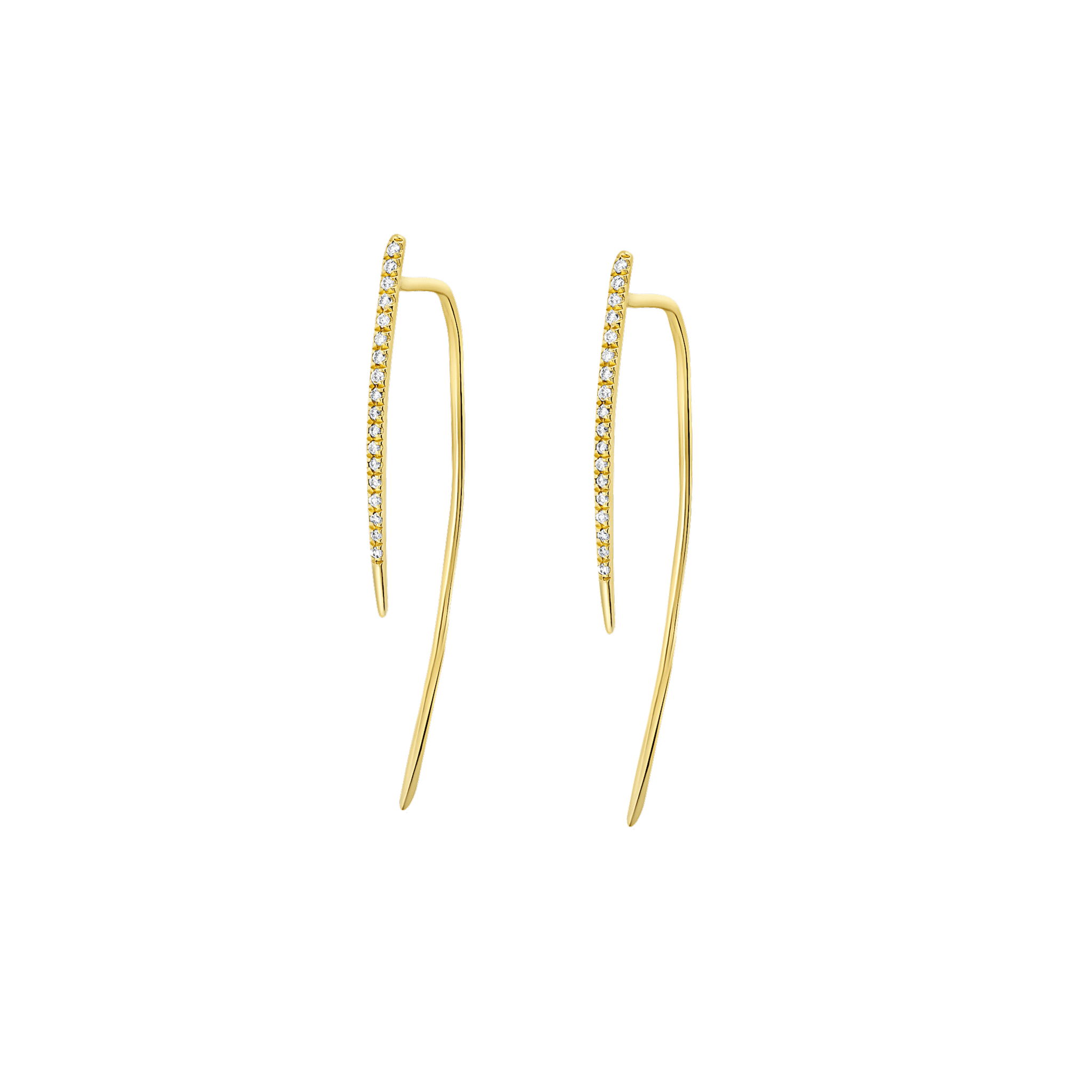 Medium Infinite Tusk Earring with White Pavé Diamonds - Gabriela Artigas + CO