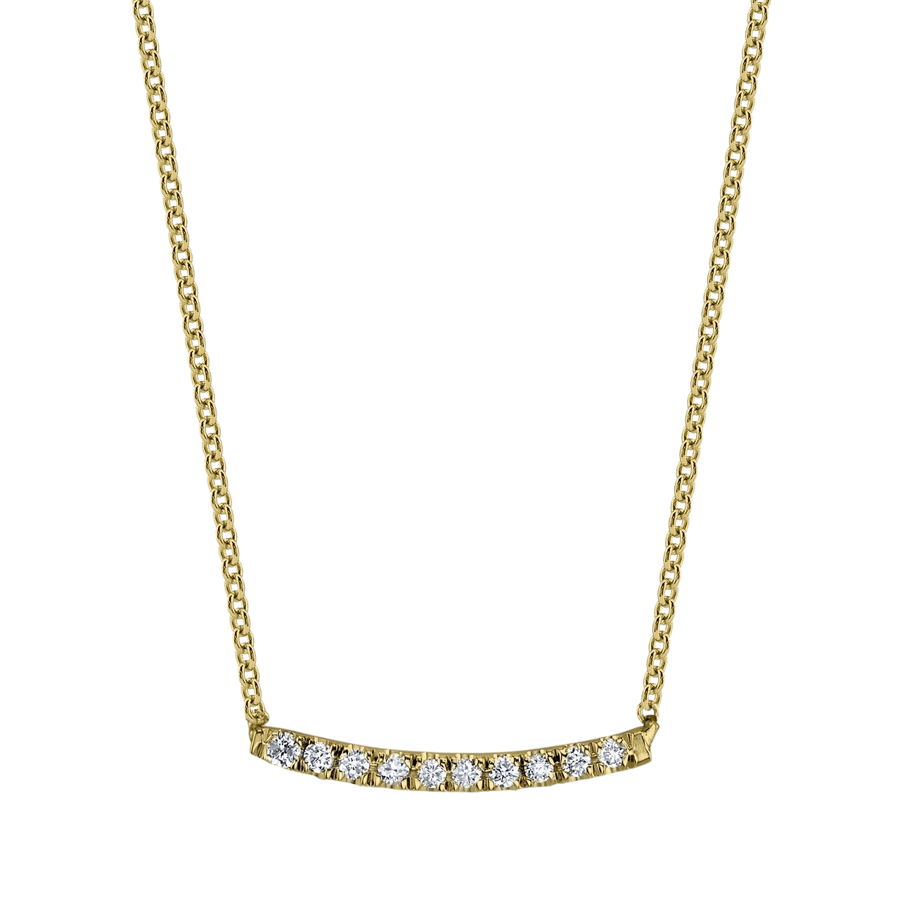 Mini Axis Necklace with White Pavé Diamonds - Gabriela Artigas + CO