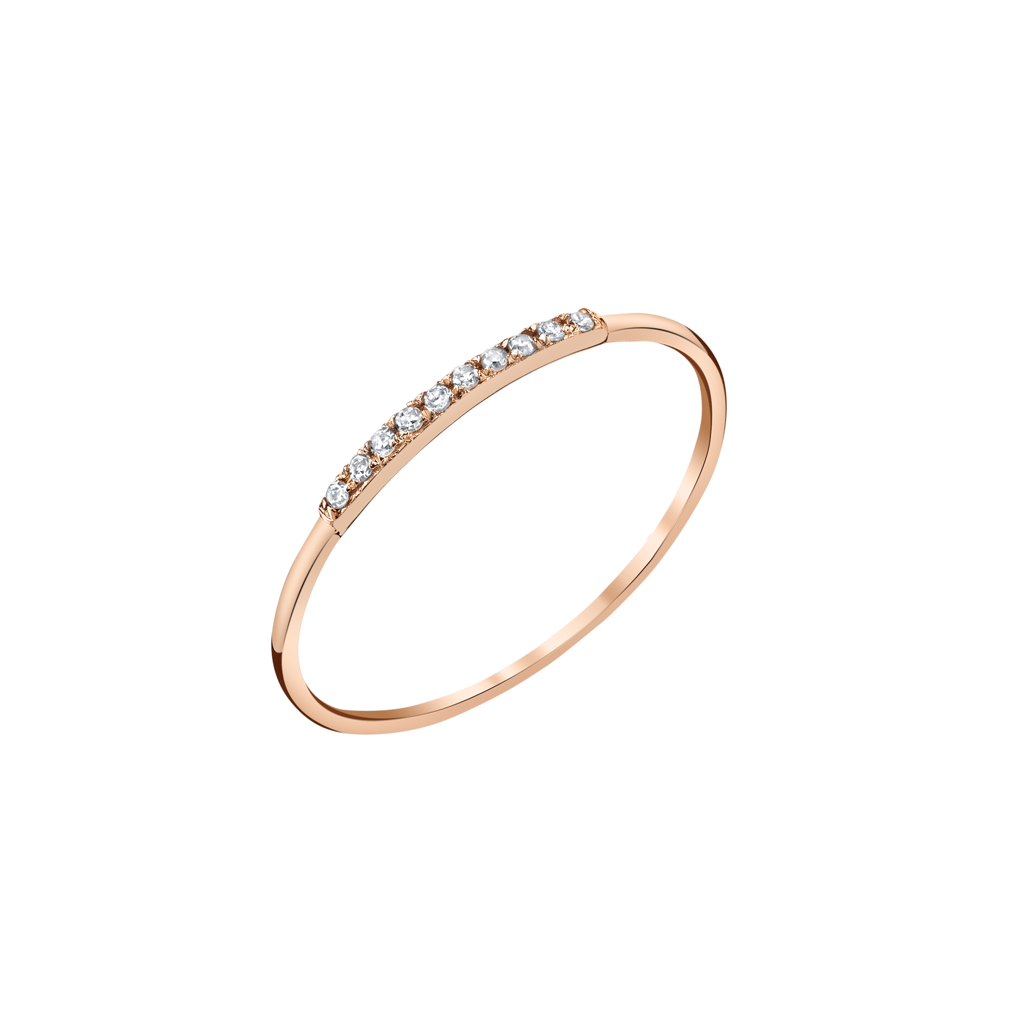 Mini Axis Ring with White Pavé Diamonds - Gabriela Artigas + CO